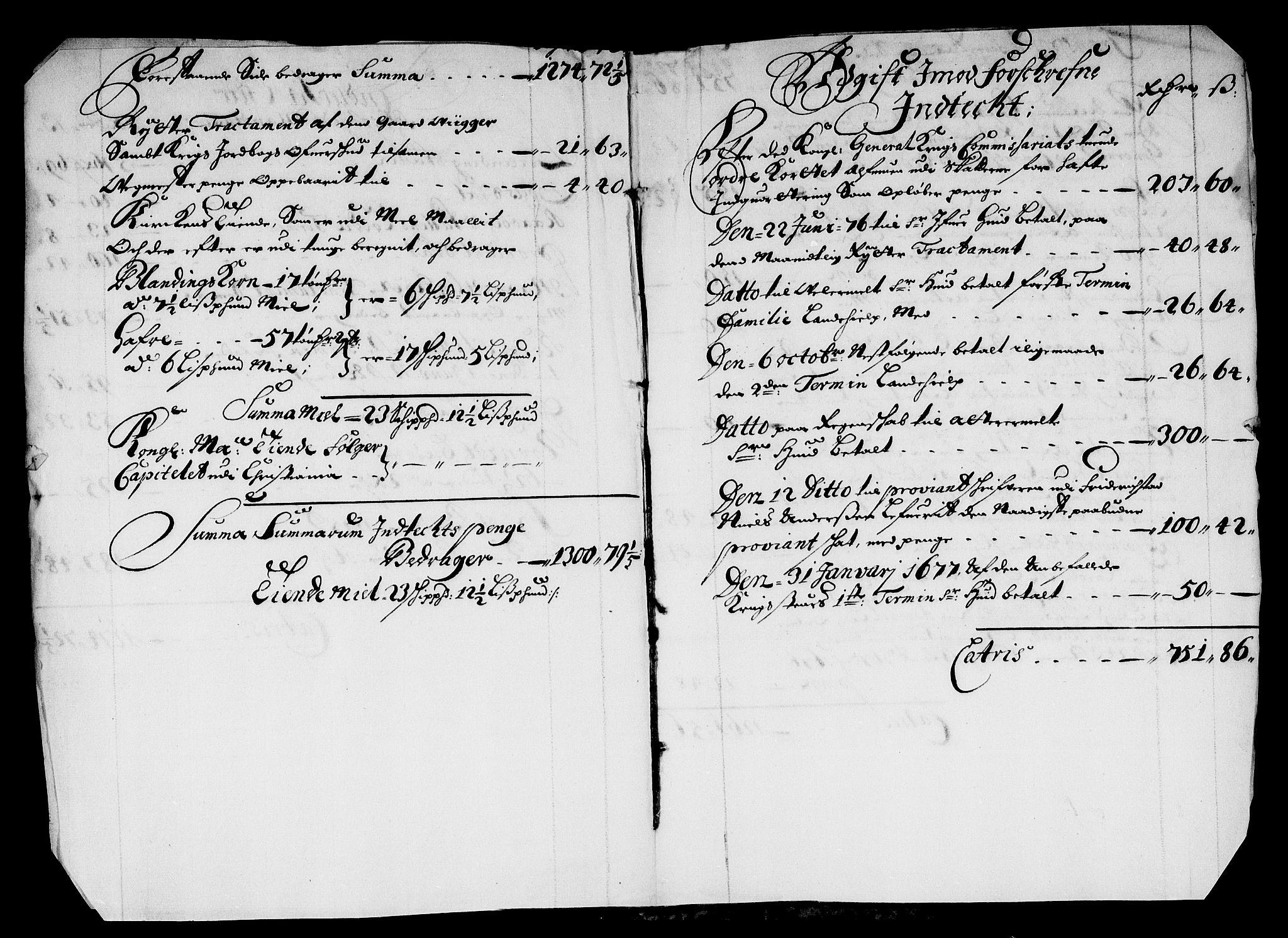 Rentekammeret inntil 1814, Reviderte regnskaper, Stiftamtstueregnskaper, Landkommissariatet på Akershus og Akershus stiftamt, AV/RA-EA-5869/R/Rb/L0117: Akershus stiftamt, 1676