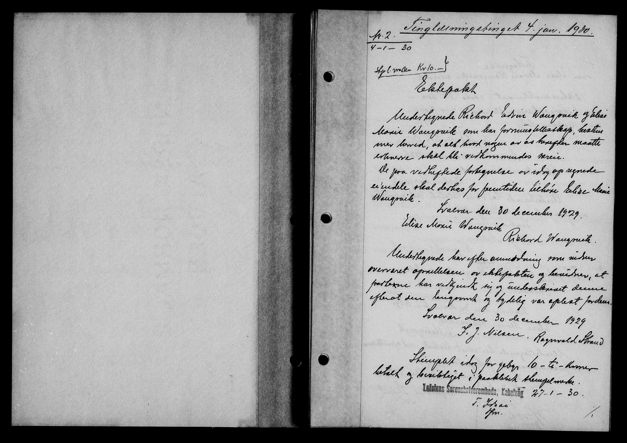 Lofoten sorenskriveri, SAT/A-0017/1/2/2C/L0021b: Mortgage book no. 21b, 1930-1930, Deed date: 04.01.1930