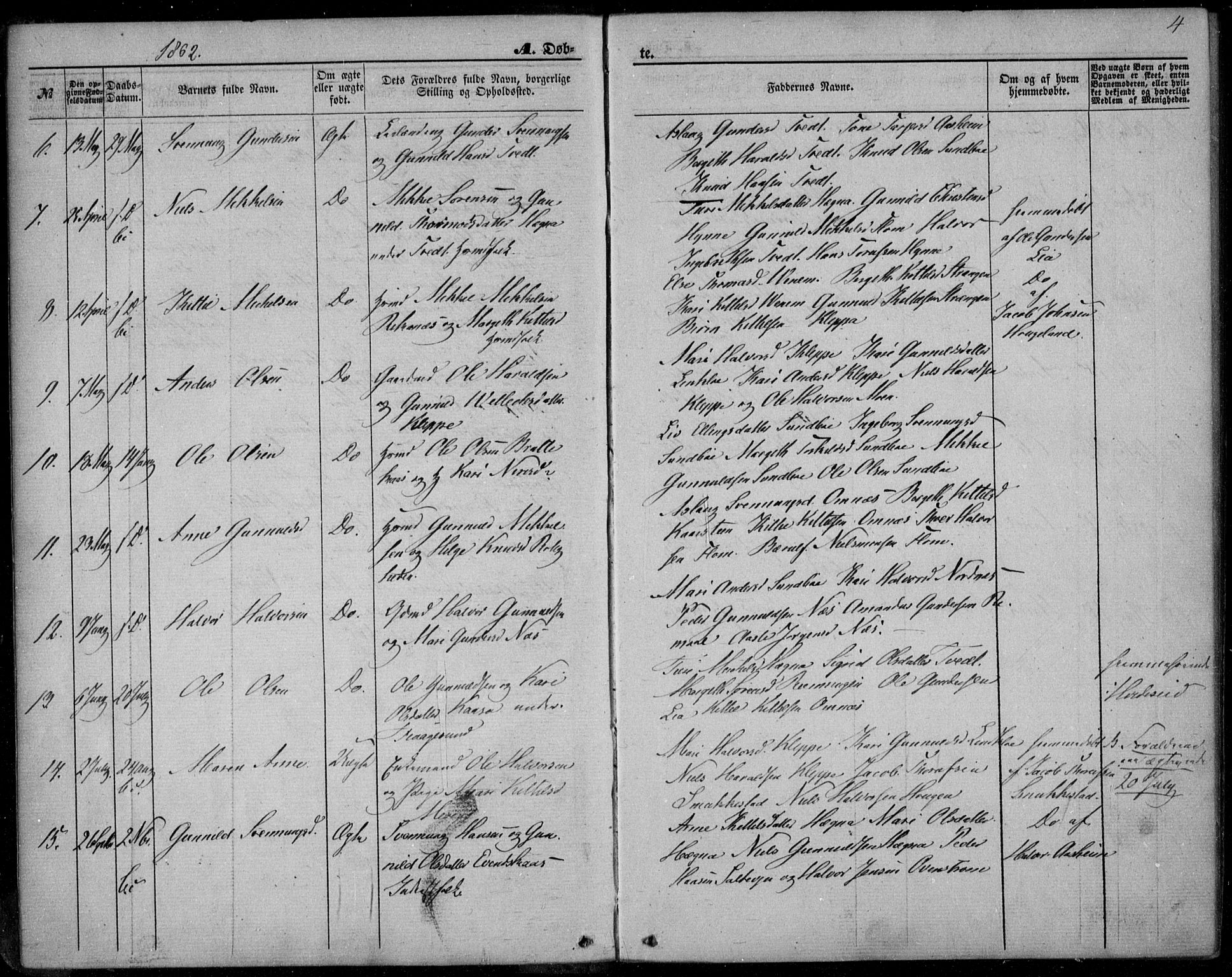 Lunde kirkebøker, SAKO/A-282/F/Fb/L0002: Parish register (official) no. II 2, 1861-1881, p. 4