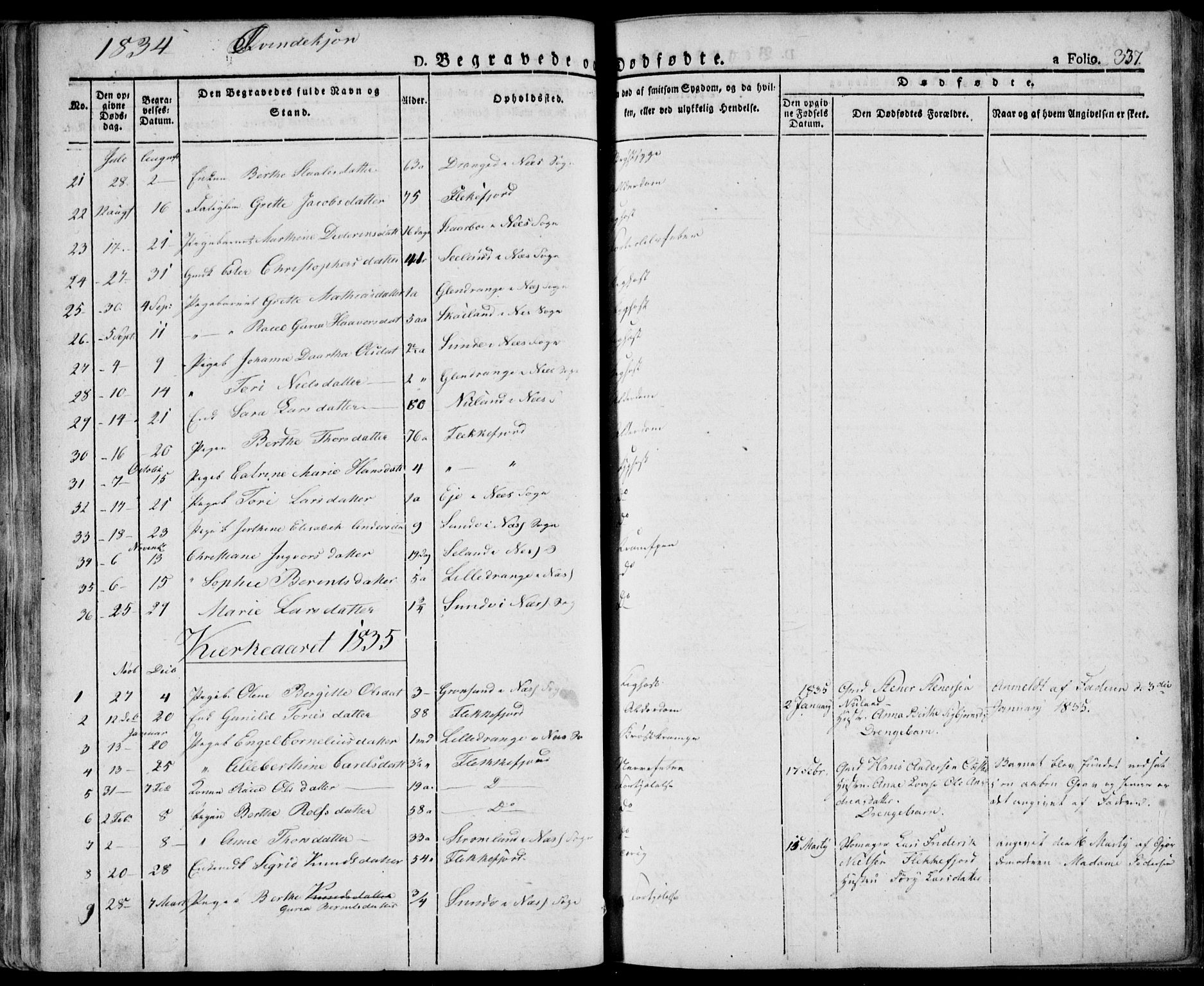 Flekkefjord sokneprestkontor, SAK/1111-0012/F/Fa/Fac/L0003: Parish register (official) no. A 3, 1826-1841, p. 337
