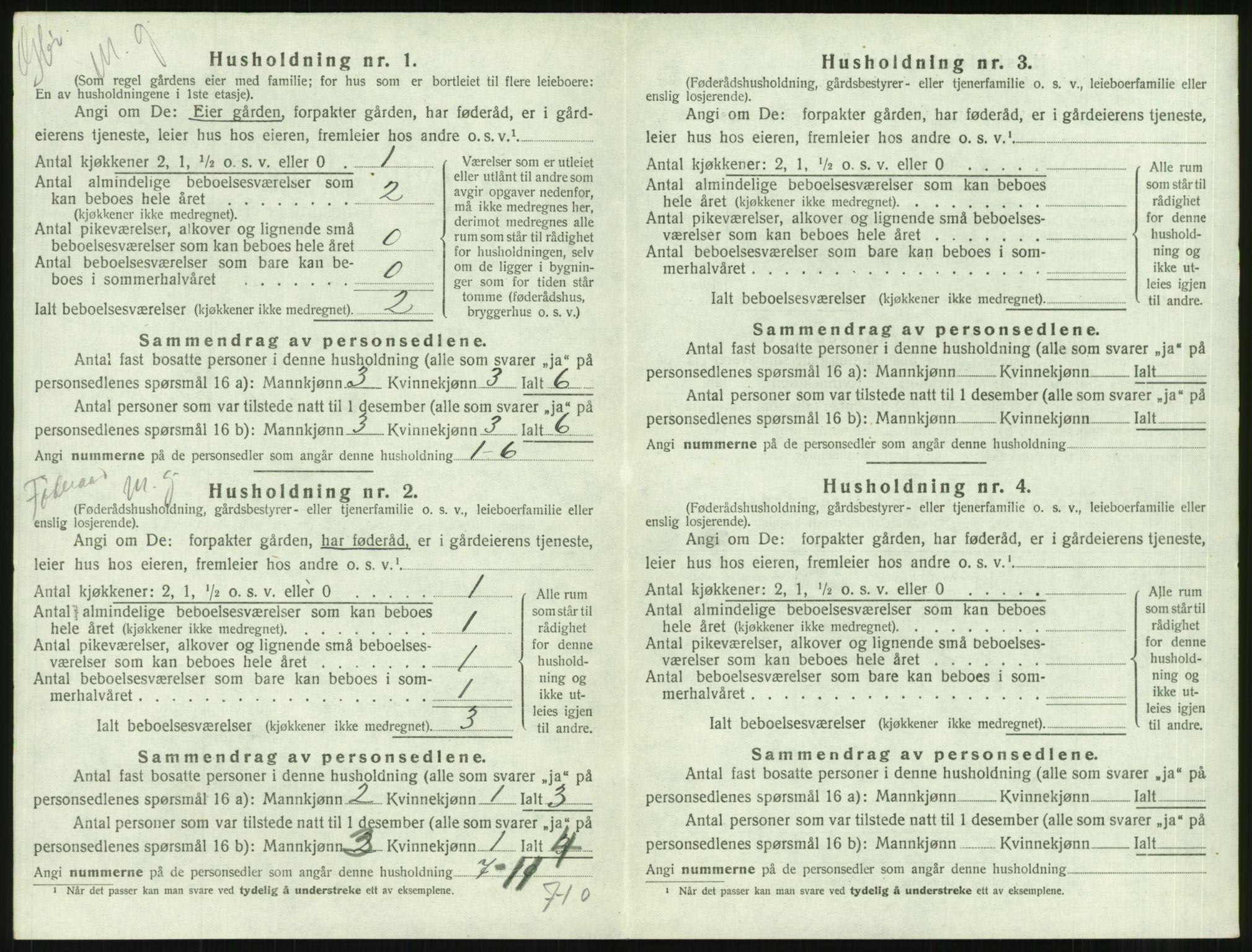 SAT, 1920 census for Borgund, 1920, p. 2073