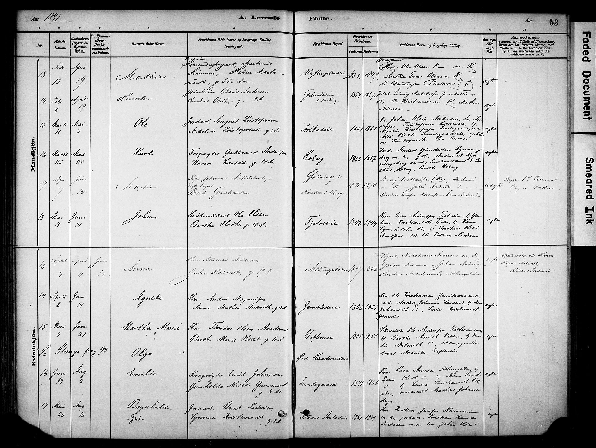 Stange prestekontor, AV/SAH-PREST-002/K/L0019: Parish register (official) no. 19, 1880-1891, p. 53