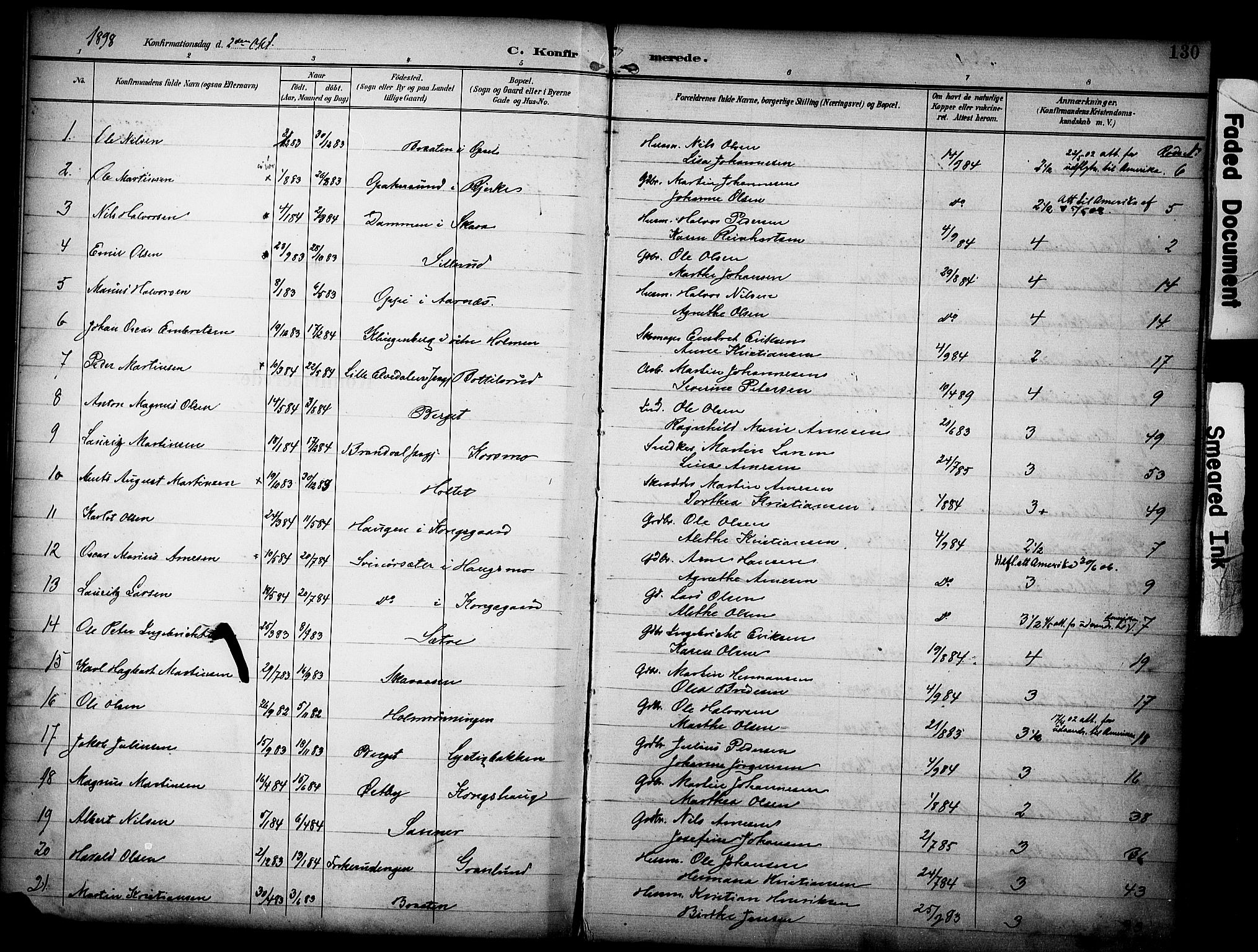 Grue prestekontor, SAH/PREST-036/H/Ha/Haa/L0013: Parish register (official) no. 13, 1898-1910, p. 130