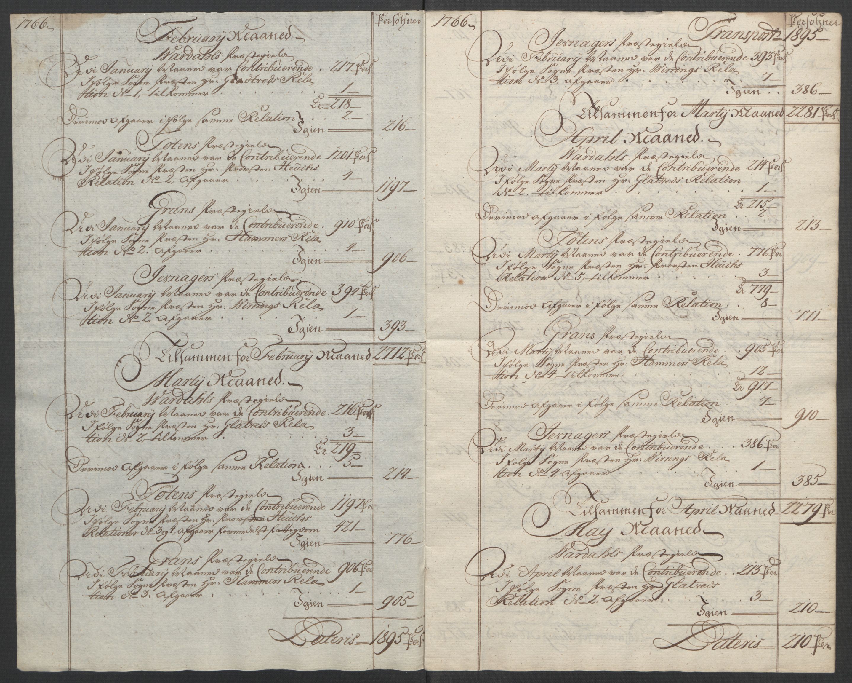 Rentekammeret inntil 1814, Reviderte regnskaper, Fogderegnskap, AV/RA-EA-4092/R19/L1399: Fogderegnskap Toten, Hadeland og Vardal, 1762-1783, p. 116