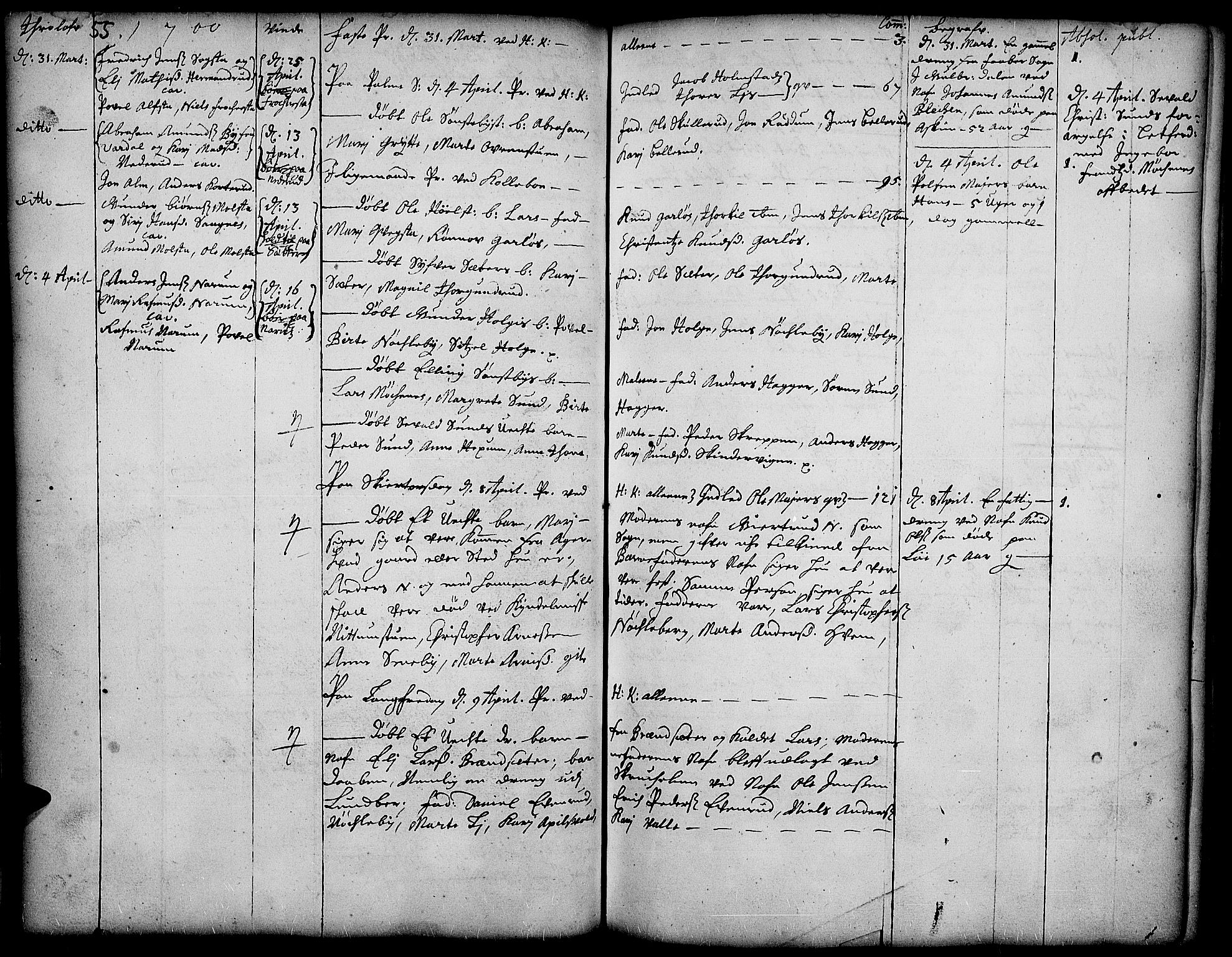 Toten prestekontor, AV/SAH-PREST-102/H/Ha/Haa/L0001: Parish register (official) no. 1, 1695-1713, p. 55