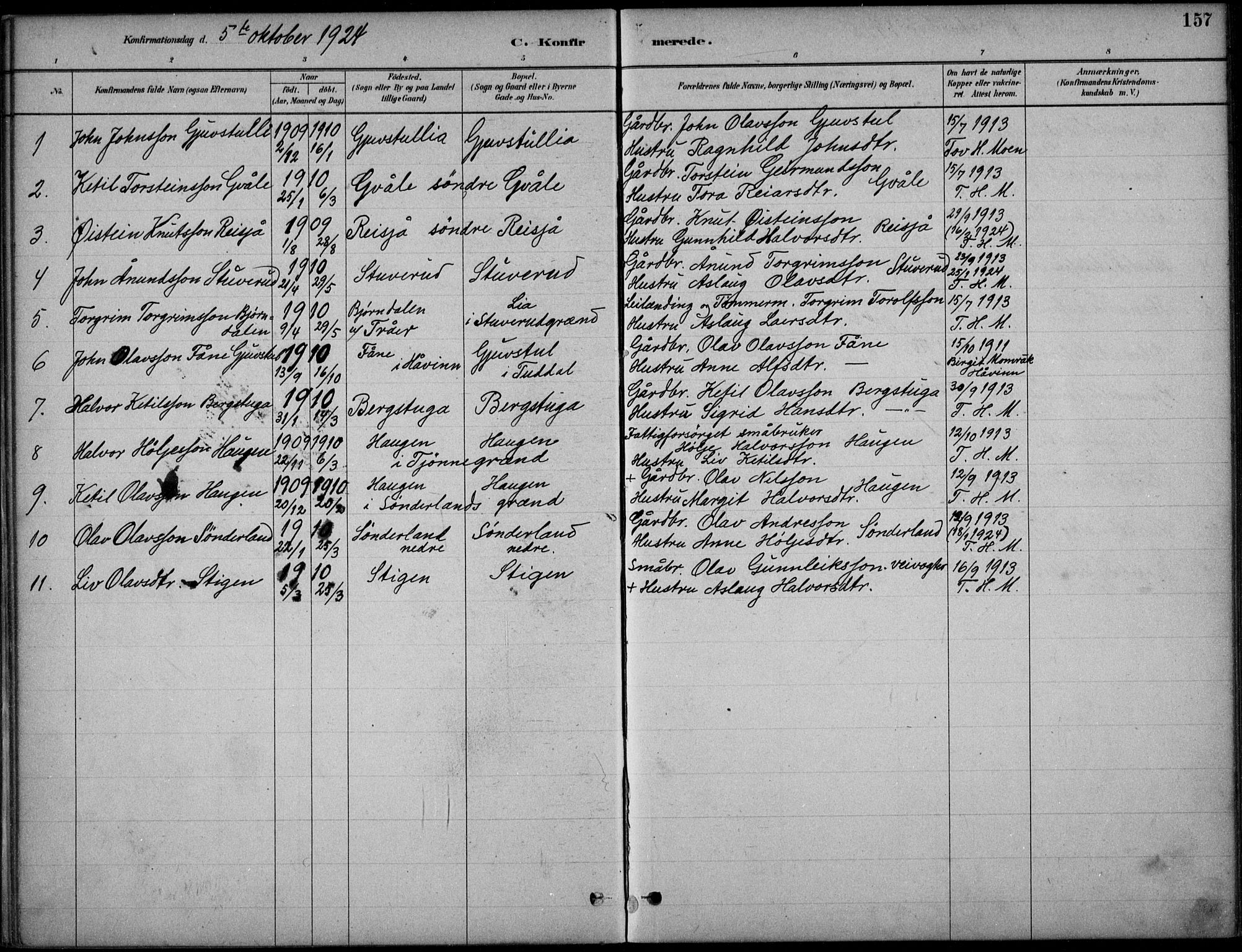 Hjartdal kirkebøker, AV/SAKO-A-270/F/Fc/L0002: Parish register (official) no. III 2, 1880-1936, p. 157