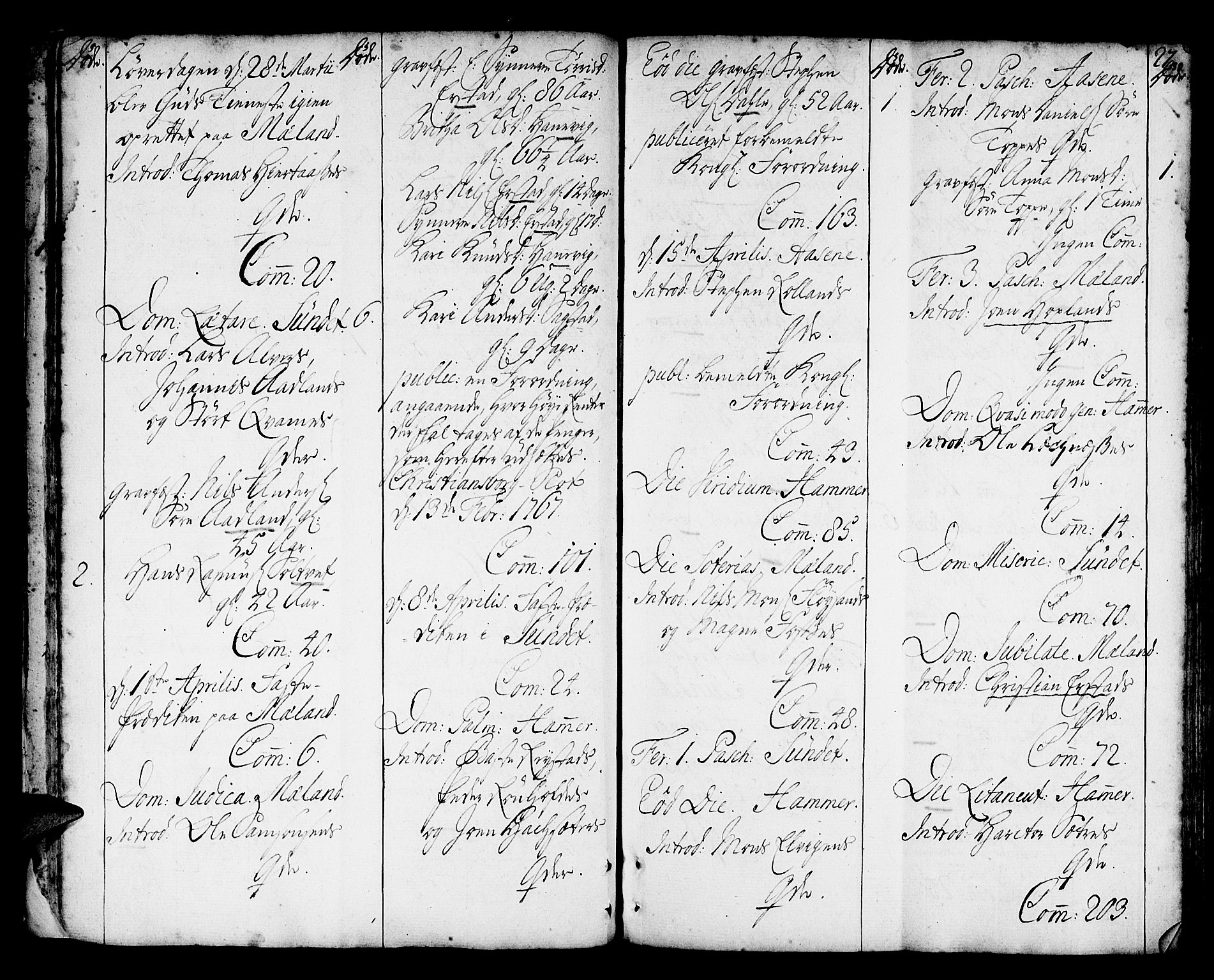 Hamre sokneprestembete, AV/SAB-A-75501/H/Ha/Haa/Haaa/L0007: Parish register (official) no. A 7, 1762-1777, p. 27