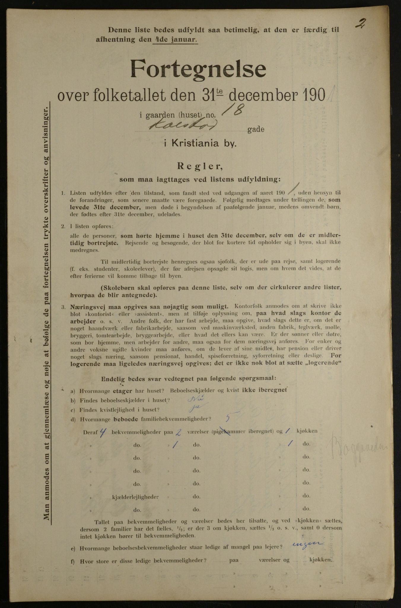 OBA, Municipal Census 1901 for Kristiania, 1901, p. 8076