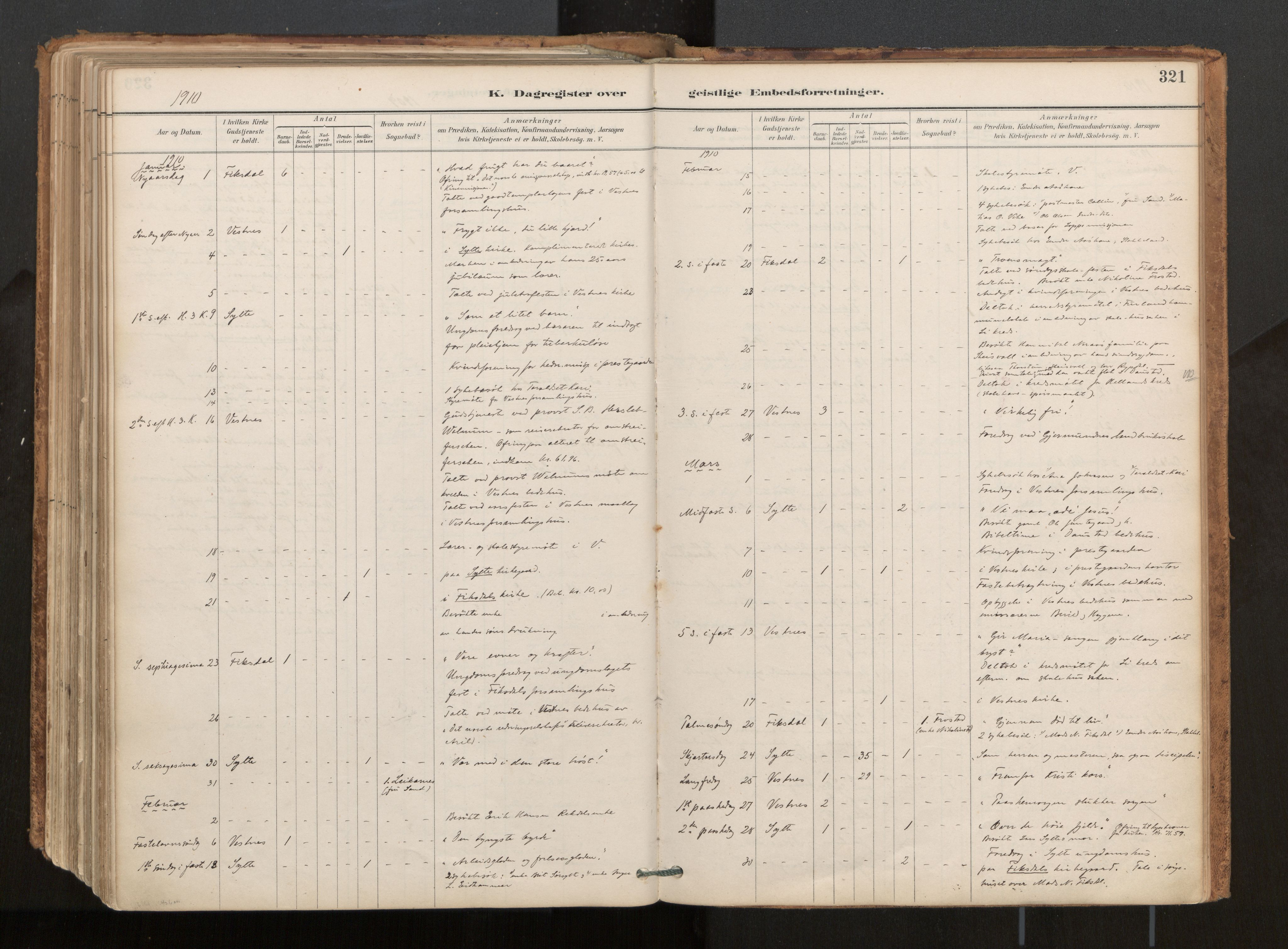 Ministerialprotokoller, klokkerbøker og fødselsregistre - Møre og Romsdal, AV/SAT-A-1454/539/L0531: Parish register (official) no. 539A04, 1887-1913, p. 321