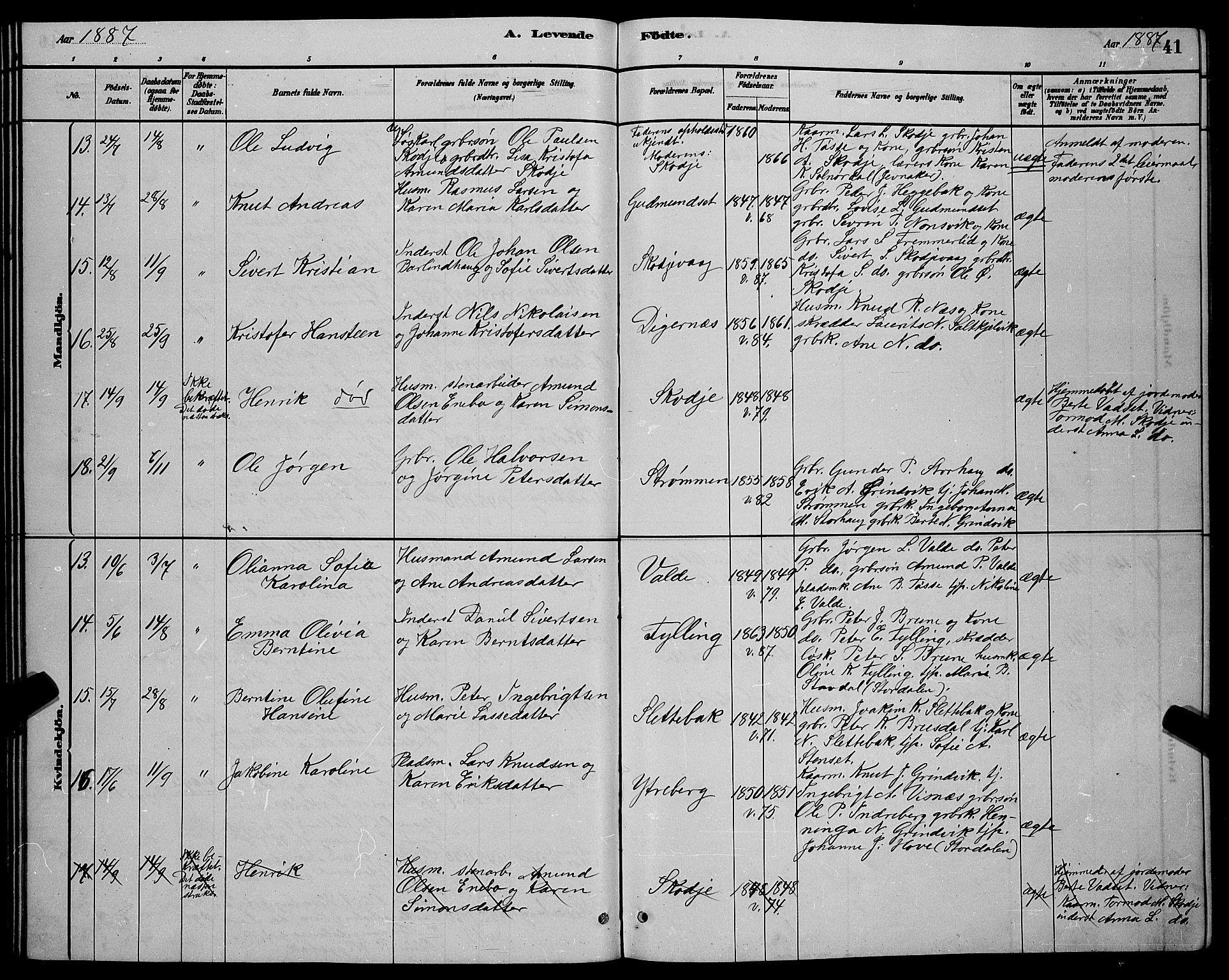 Ministerialprotokoller, klokkerbøker og fødselsregistre - Møre og Romsdal, AV/SAT-A-1454/524/L0365: Parish register (copy) no. 524C06, 1880-1899, p. 41