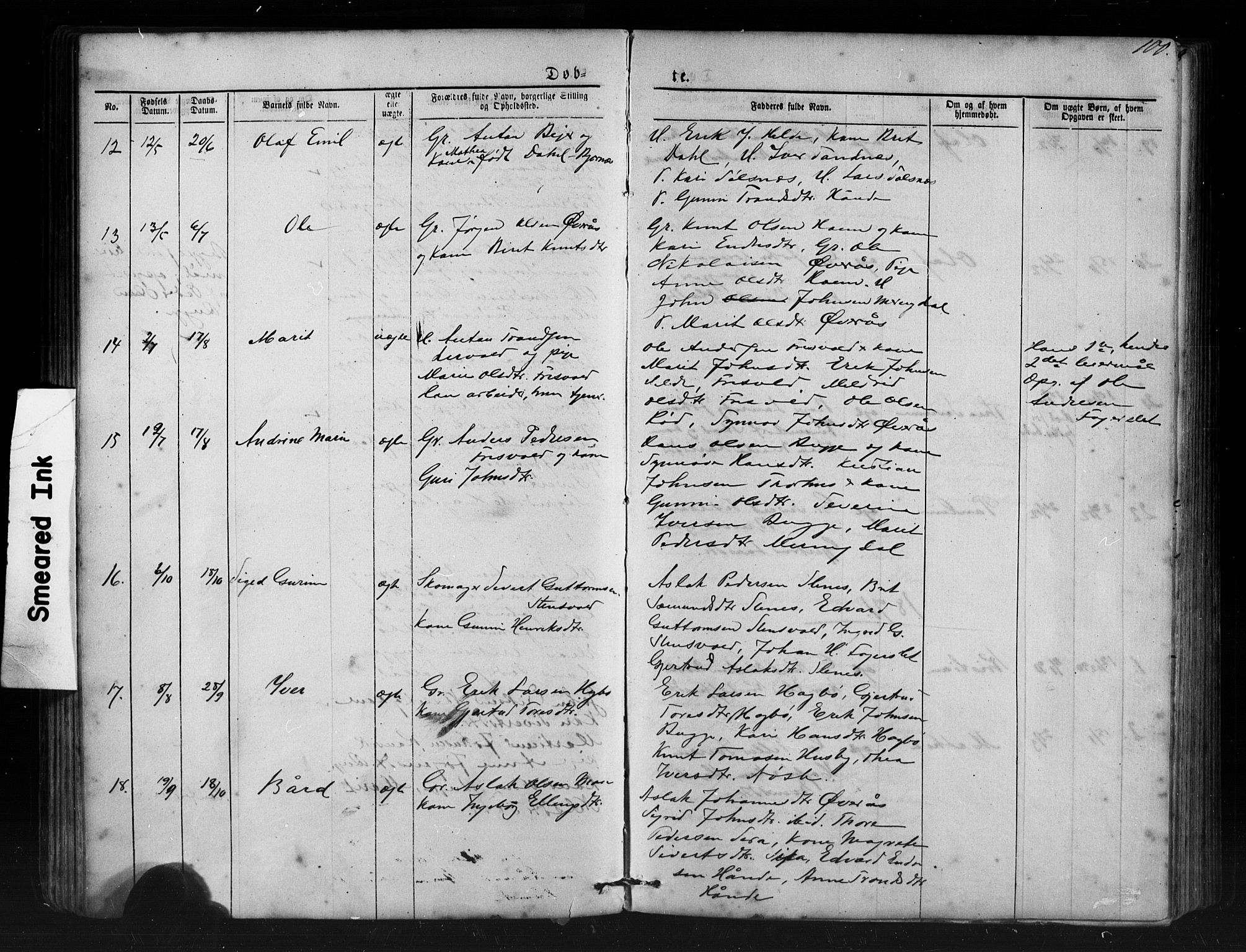 Ministerialprotokoller, klokkerbøker og fødselsregistre - Møre og Romsdal, SAT/A-1454/552/L0638: Parish register (copy) no. 552C01, 1867-1902, p. 100