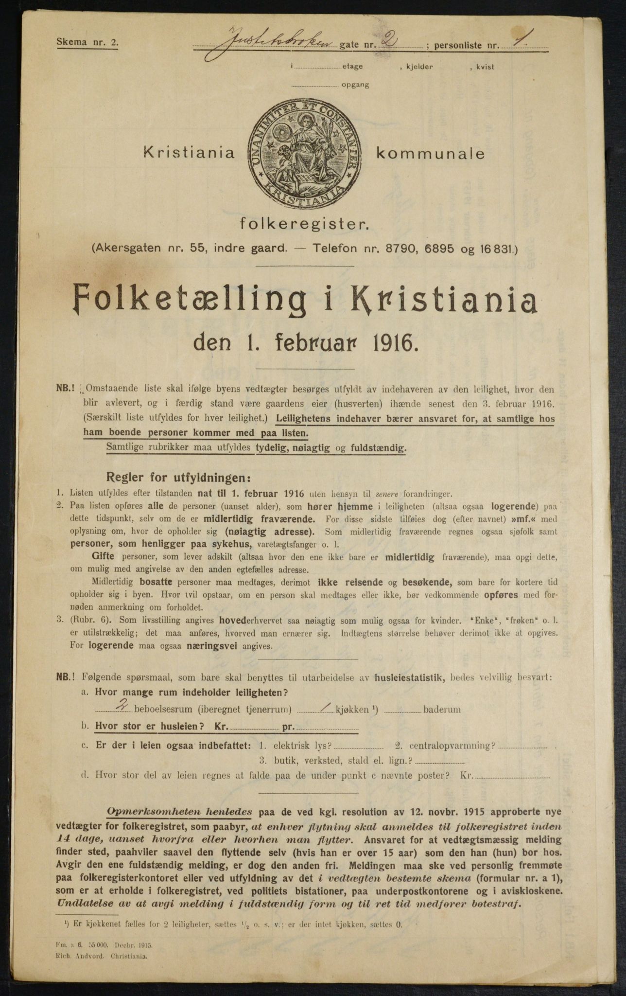 OBA, Municipal Census 1916 for Kristiania, 1916, p. 48775