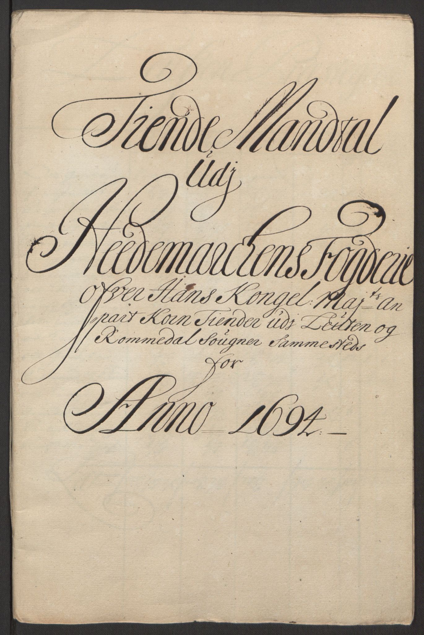 Rentekammeret inntil 1814, Reviderte regnskaper, Fogderegnskap, RA/EA-4092/R16/L1035: Fogderegnskap Hedmark, 1694, p. 48