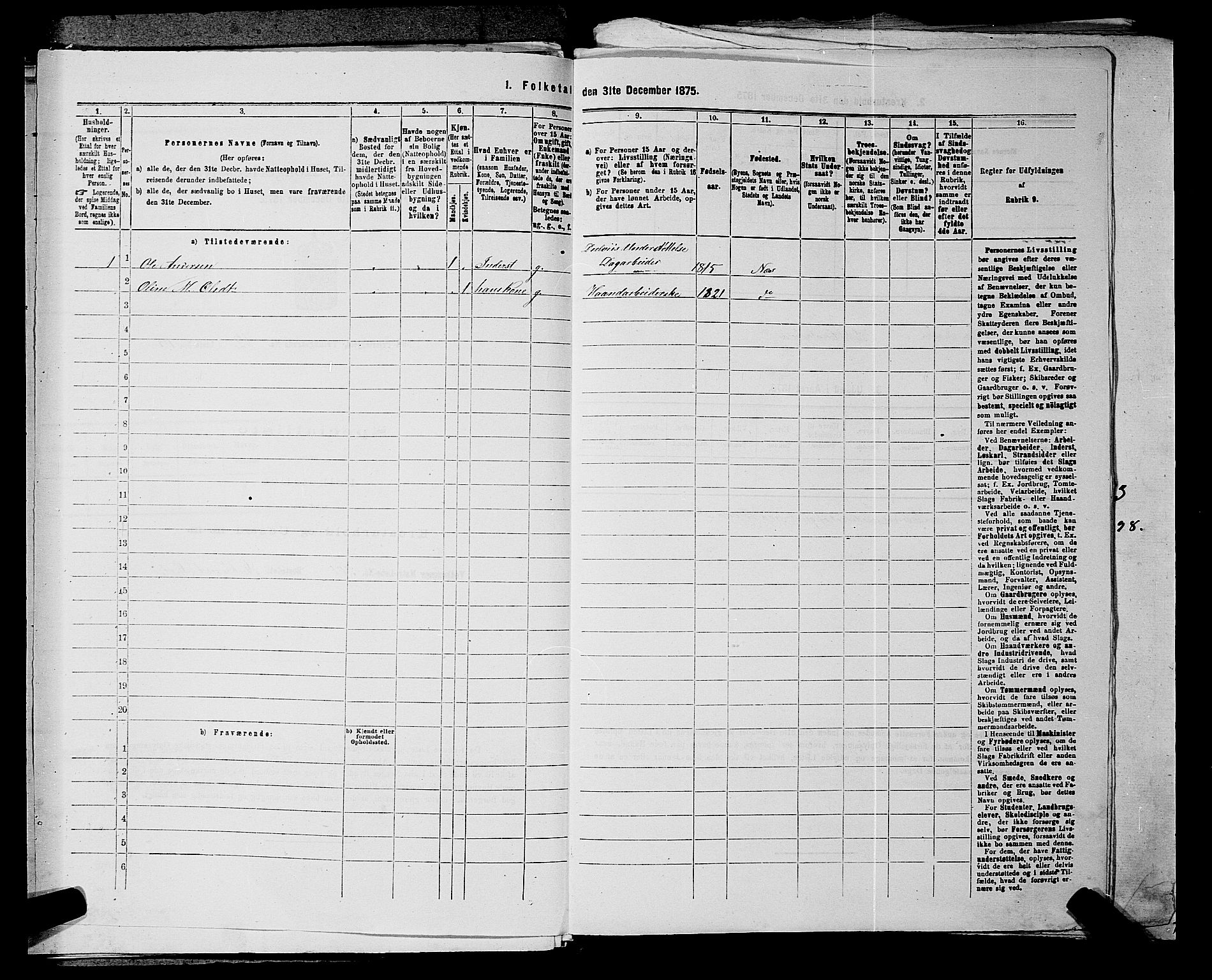 RA, 1875 census for 0236P Nes, 1875, p. 2271