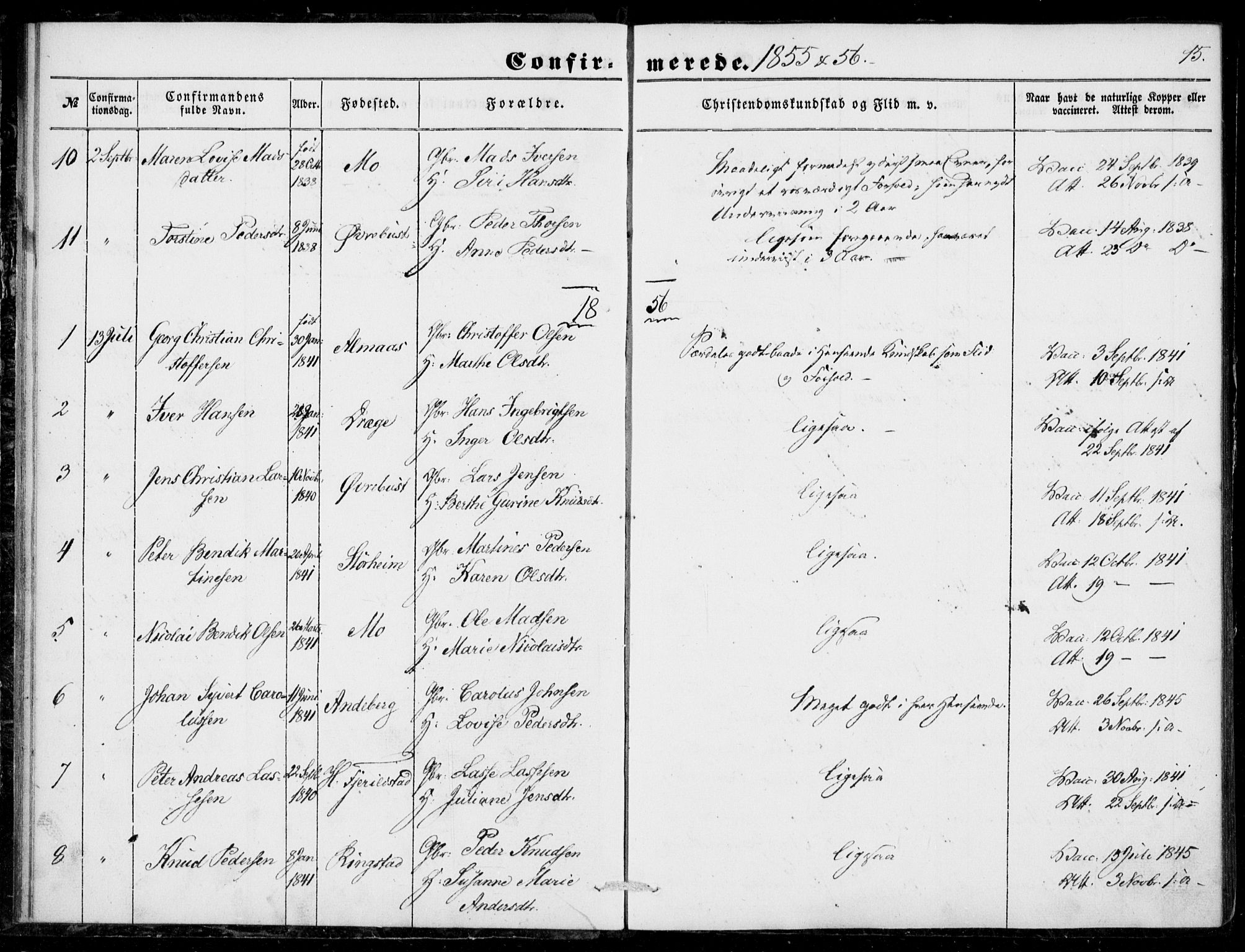 Ministerialprotokoller, klokkerbøker og fødselsregistre - Møre og Romsdal, AV/SAT-A-1454/520/L0281: Parish register (official) no. 520A10, 1851-1881, p. 15