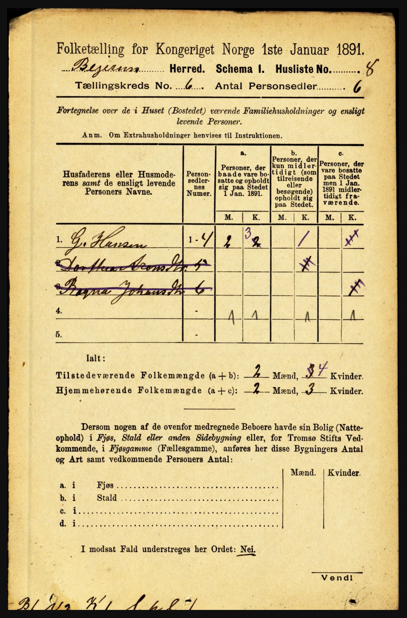 RA, 1891 census for 1839 Beiarn, 1891, p. 1862