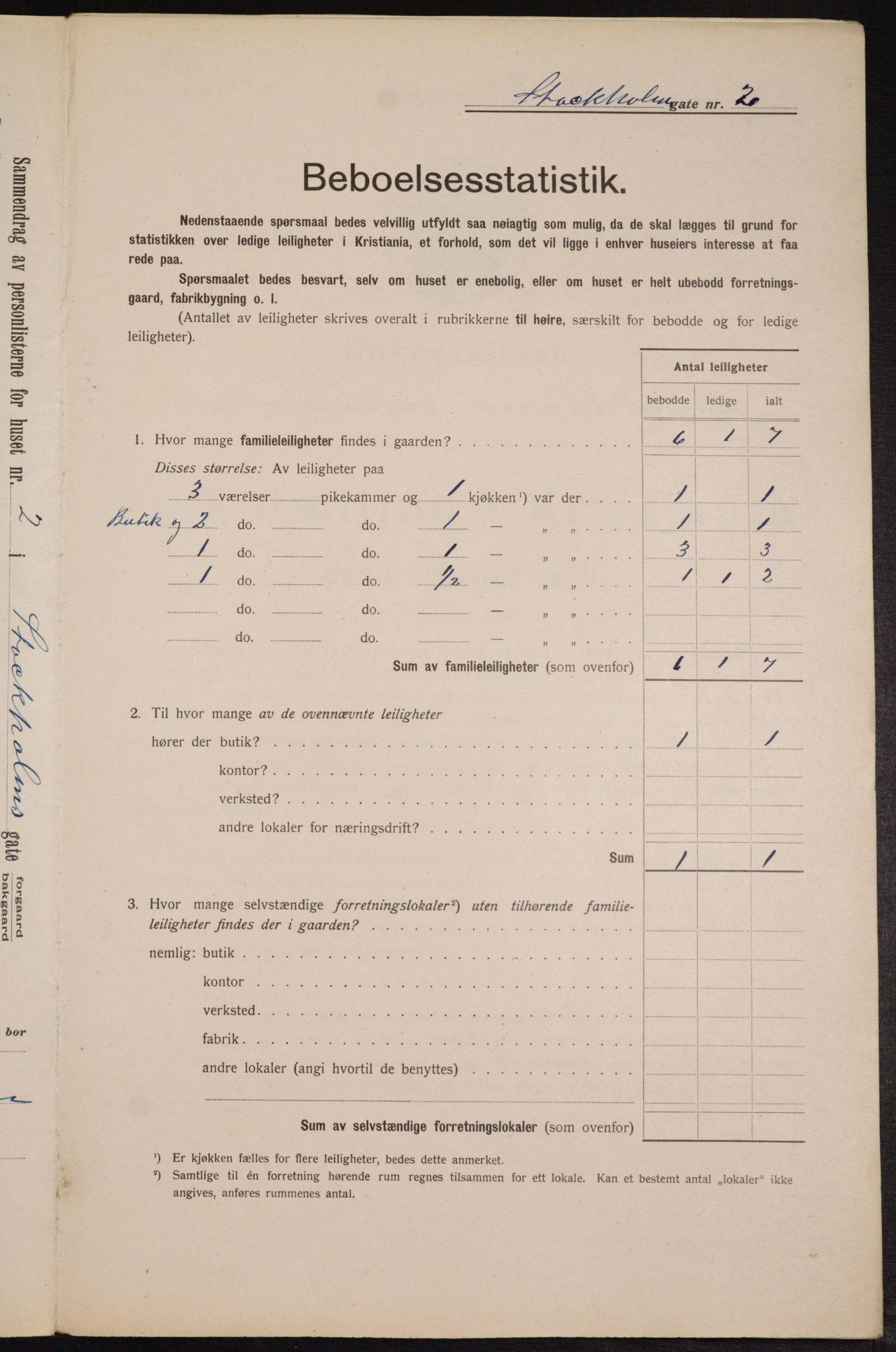 OBA, Municipal Census 1913 for Kristiania, 1913, p. 102433