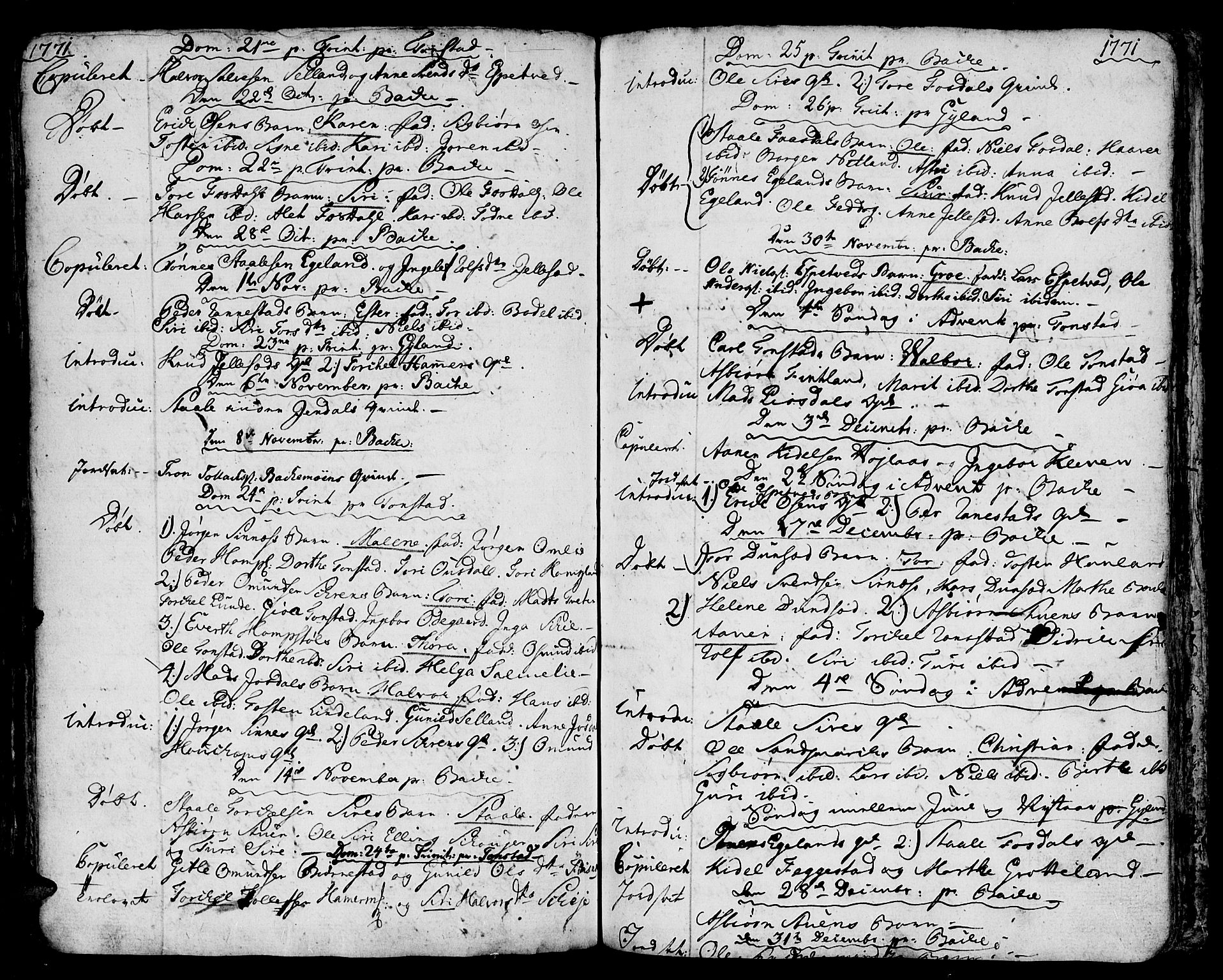 Bakke sokneprestkontor, AV/SAK-1111-0002/F/Fa/Faa/L0001: Parish register (official) no. A 1, 1741-1780, p. 191