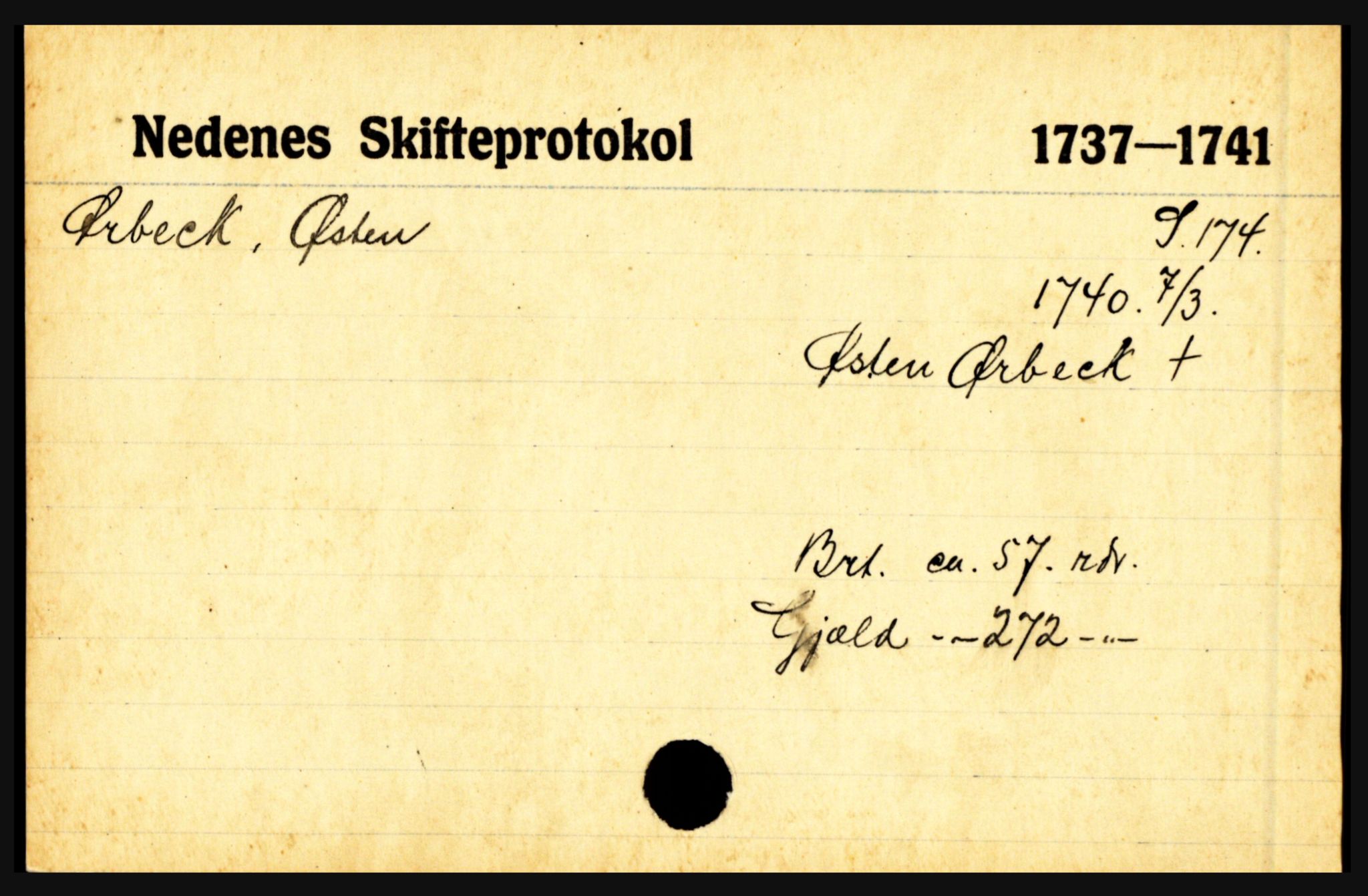 Nedenes sorenskriveri før 1824, AV/SAK-1221-0007/H, p. 33723