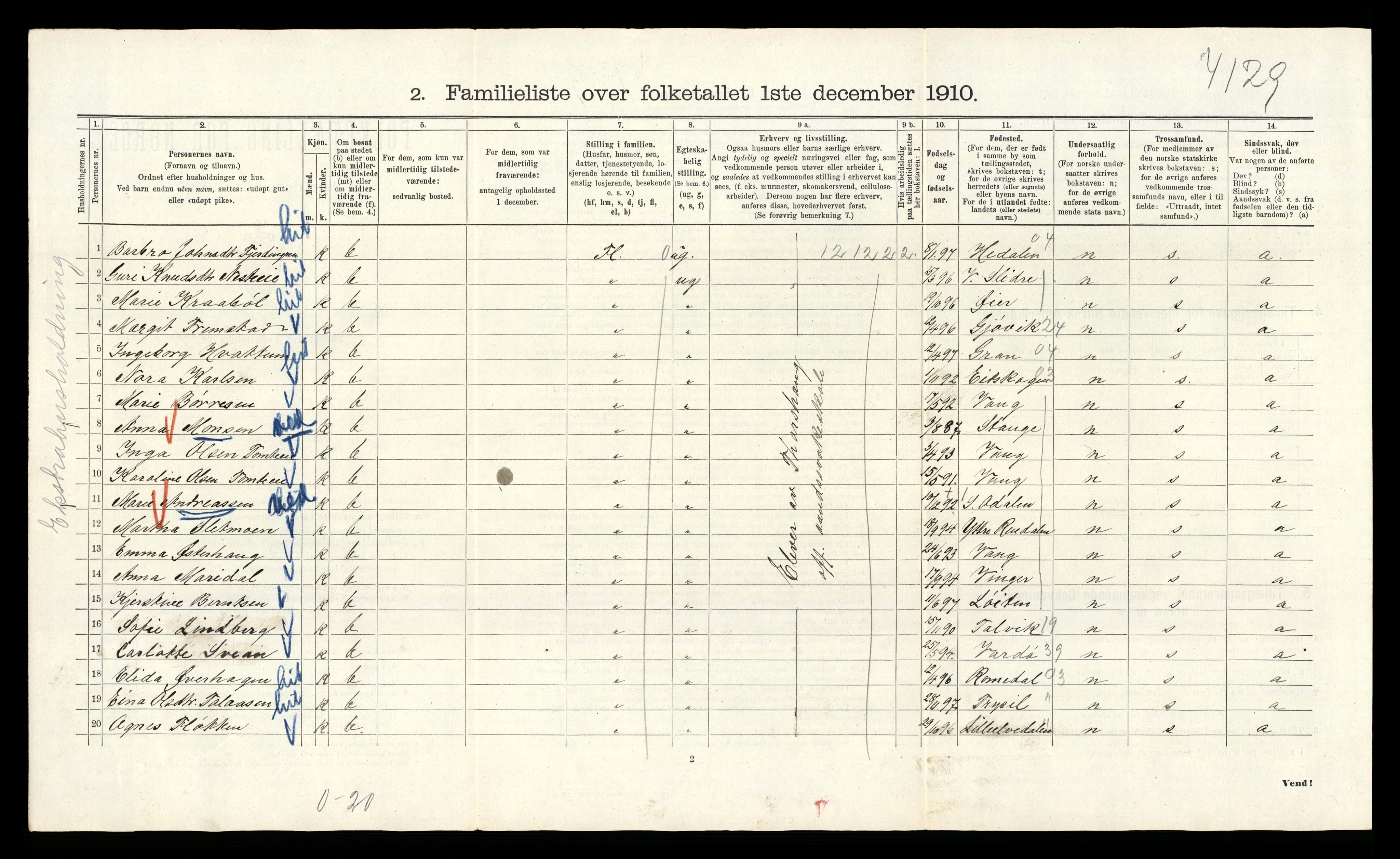RA, 1910 census for Kristiania, 1910, p. 110250
