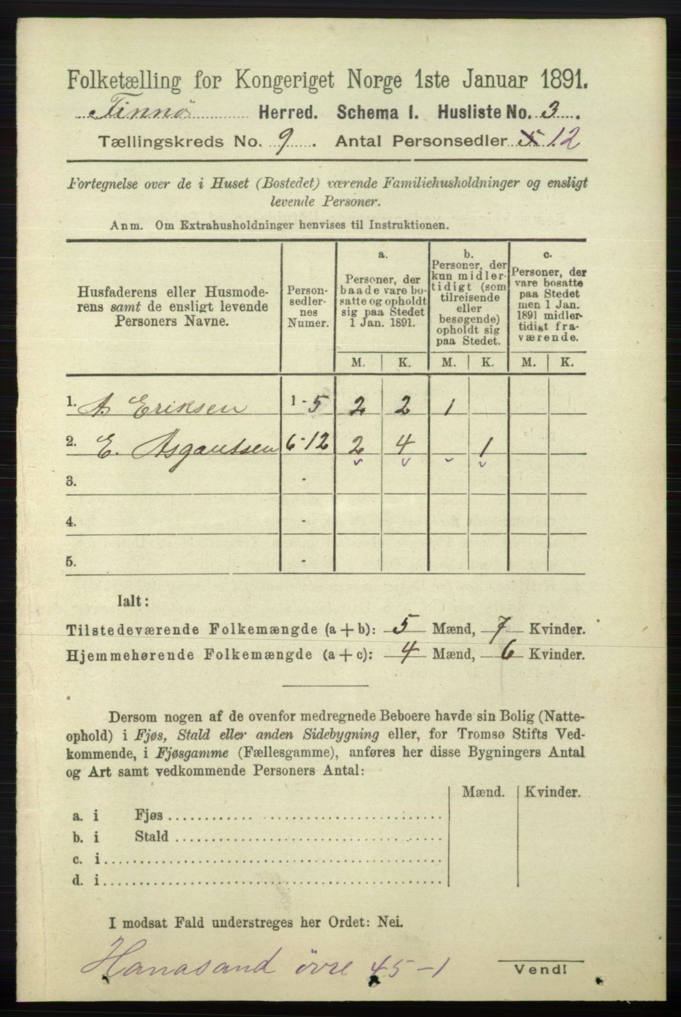 RA, 1891 census for 1141 Finnøy, 1891, p. 1850