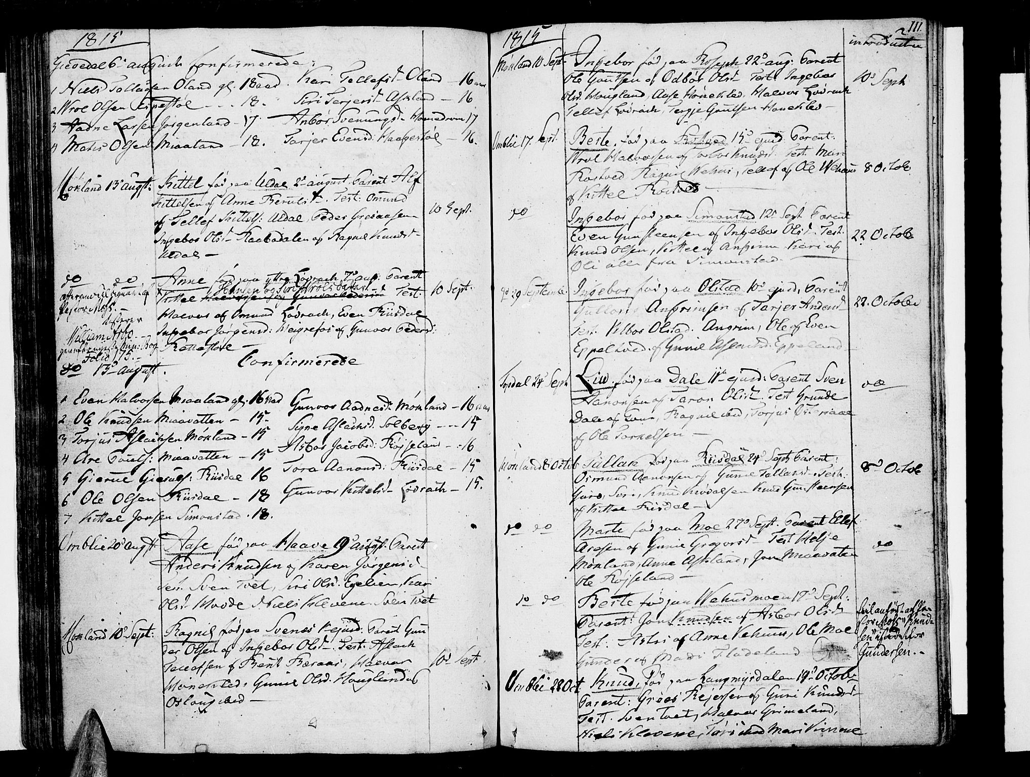 Åmli sokneprestkontor, AV/SAK-1111-0050/F/Fa/Fac/L0005: Parish register (official) no. A 5, 1796-1816, p. 111