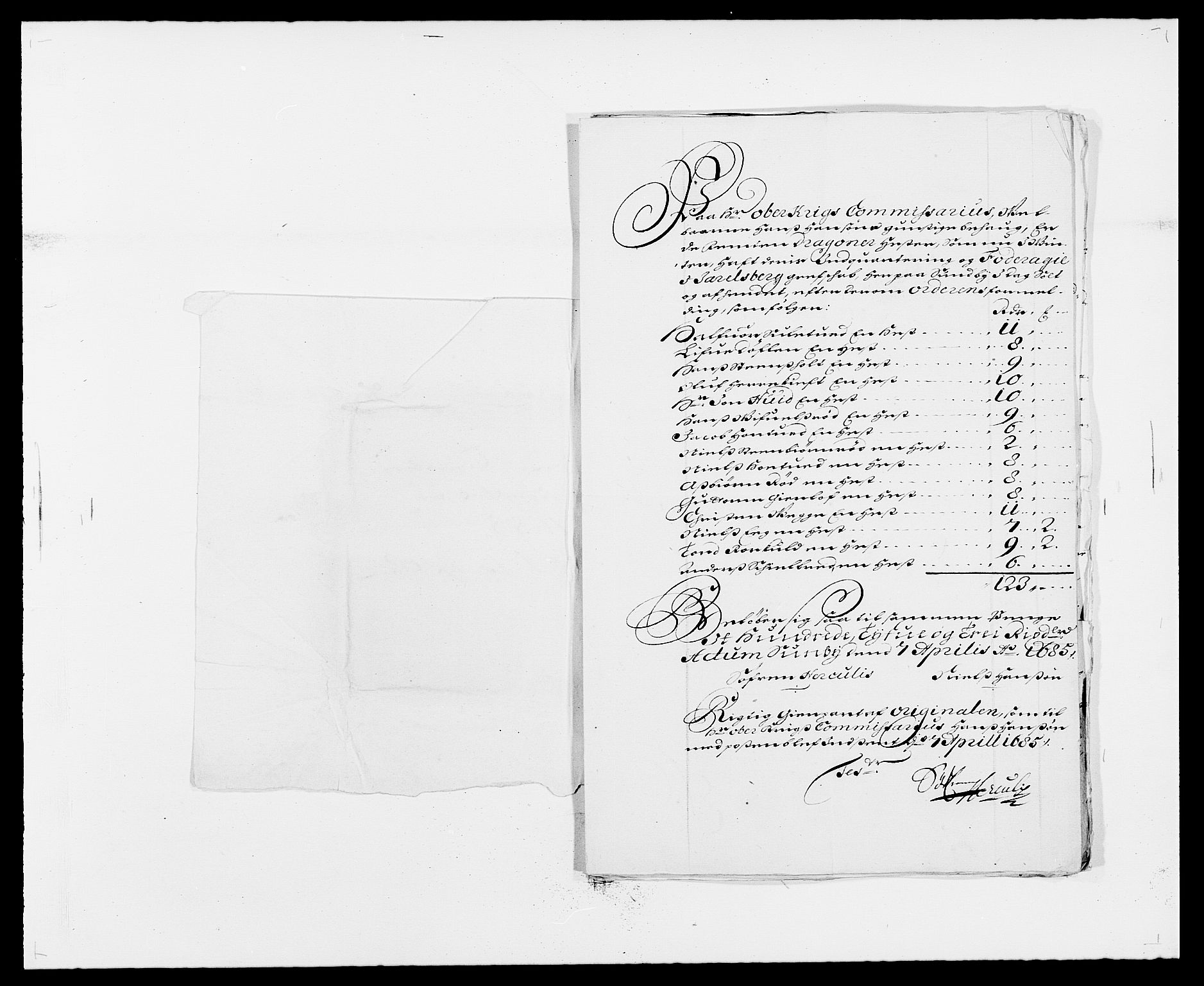 Rentekammeret inntil 1814, Reviderte regnskaper, Fogderegnskap, AV/RA-EA-4092/R32/L1856: Fogderegnskap Jarlsberg grevskap, 1685, p. 359