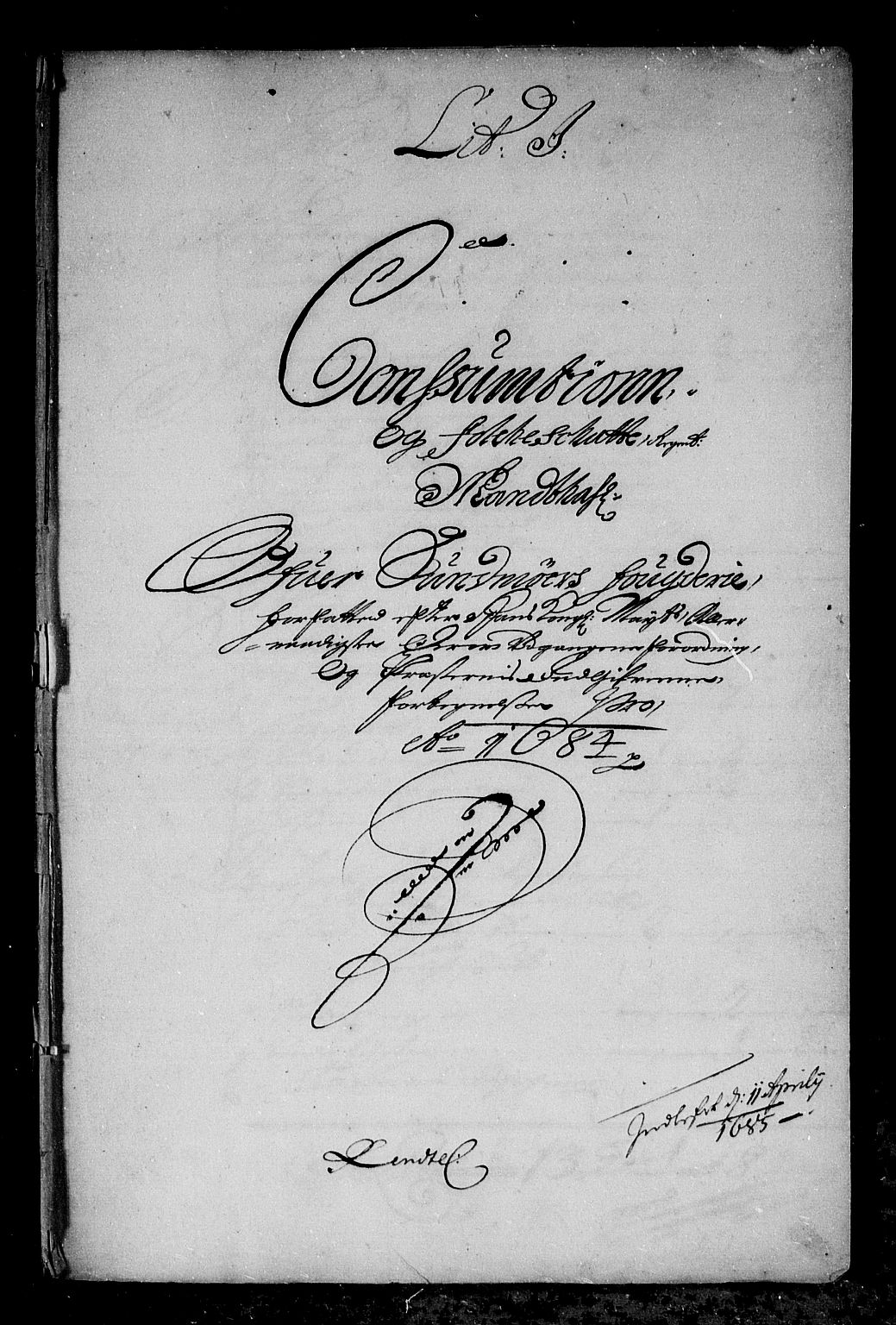 Rentekammeret inntil 1814, Reviderte regnskaper, Stiftamtstueregnskaper, Bergen stiftamt, AV/RA-EA-6043/R/Rc/L0074: Bergen stiftamt, 1684