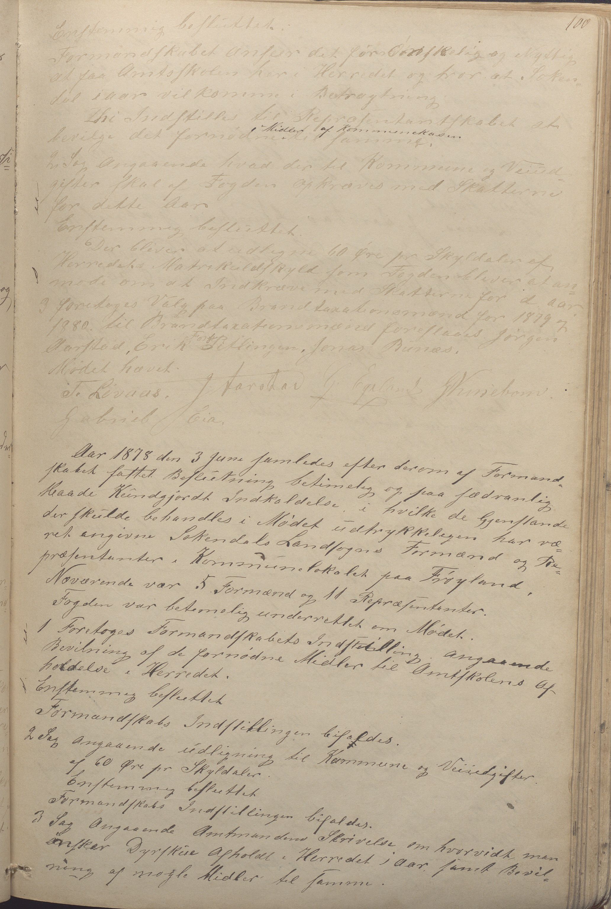 Sokndal kommune - Formannskapet/Sentraladministrasjonen, IKAR/K-101099/A/L0001: Forhandlingsprotokoll, 1863-1886, p. 100a