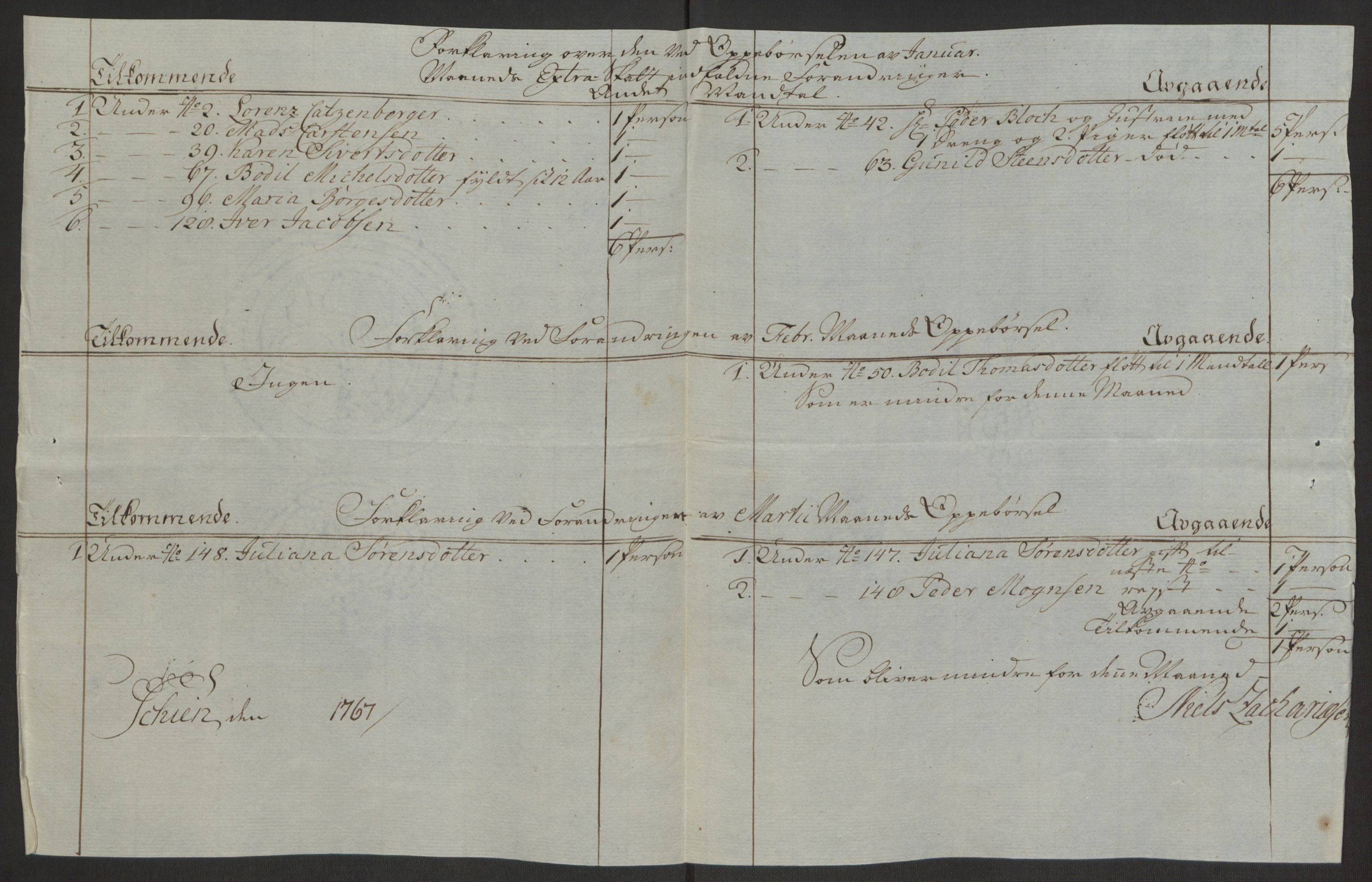 Rentekammeret inntil 1814, Reviderte regnskaper, Byregnskaper, AV/RA-EA-4066/R/Rj/L0198/0001: [J4] Kontribusjonsregnskap / Ekstraskatt, 1762-1768, p. 435