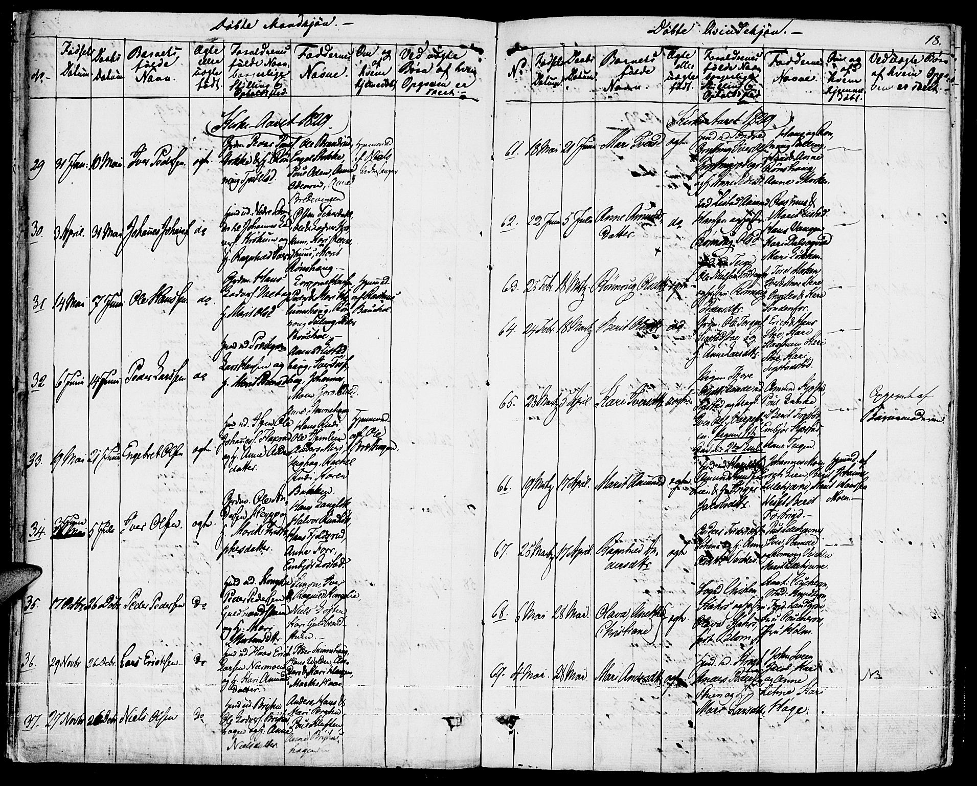 Fron prestekontor, AV/SAH-PREST-078/H/Ha/Haa/L0003: Parish register (official) no. 3, 1828-1838, p. 18