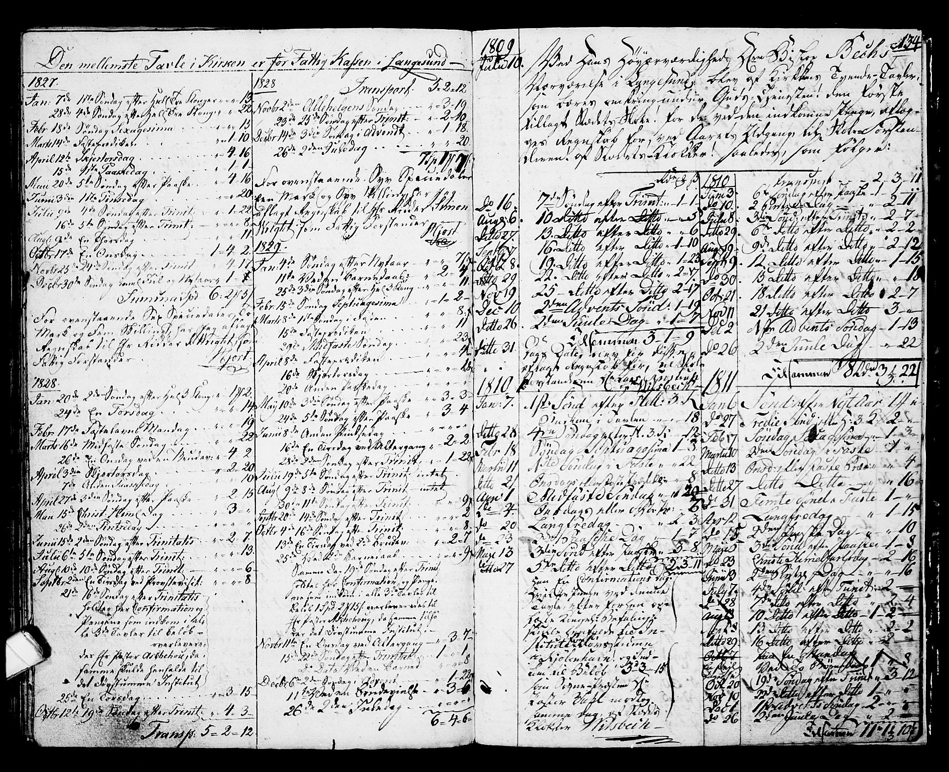 Langesund kirkebøker, SAKO/A-280/G/Ga/L0002: Parish register (copy) no. 2, 1801-1815, p. 134