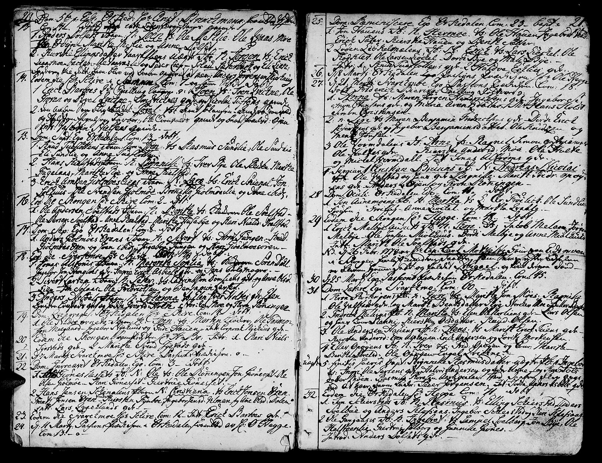 Ministerialprotokoller, klokkerbøker og fødselsregistre - Sør-Trøndelag, SAT/A-1456/668/L0802: Parish register (official) no. 668A02, 1776-1799, p. 20-21