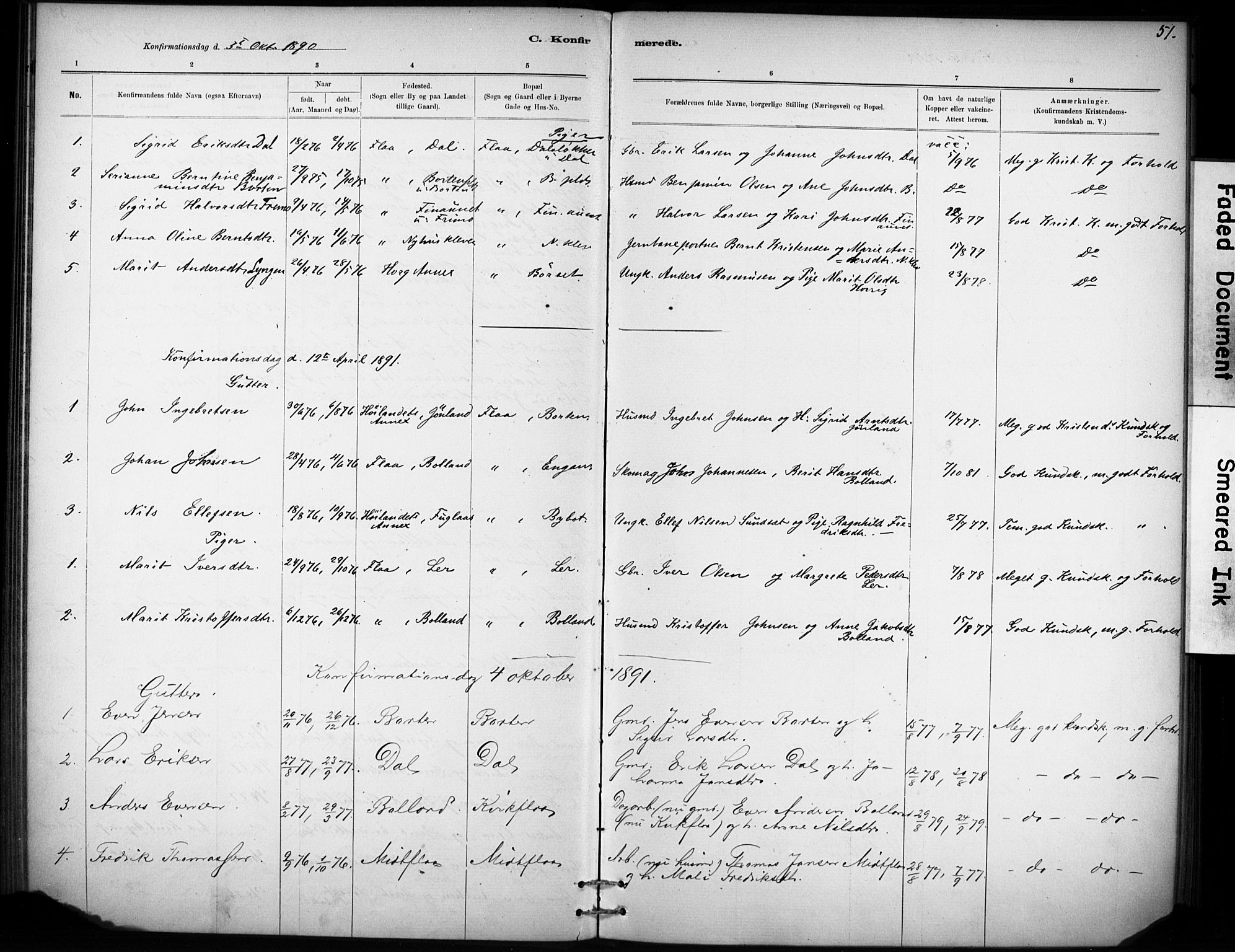Ministerialprotokoller, klokkerbøker og fødselsregistre - Sør-Trøndelag, SAT/A-1456/693/L1119: Parish register (official) no. 693A01, 1887-1905, p. 51