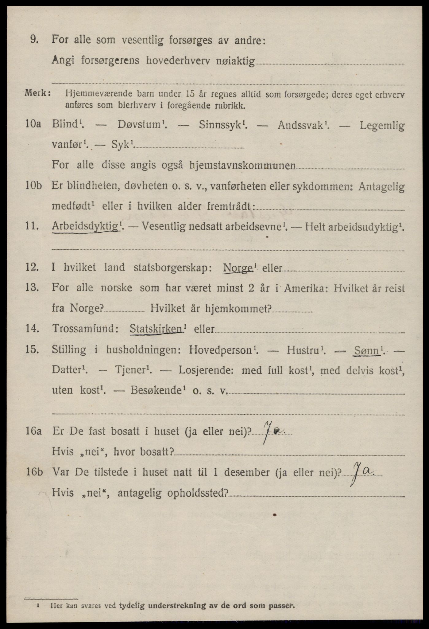 SAT, 1920 census for Rindal, 1920, p. 3283