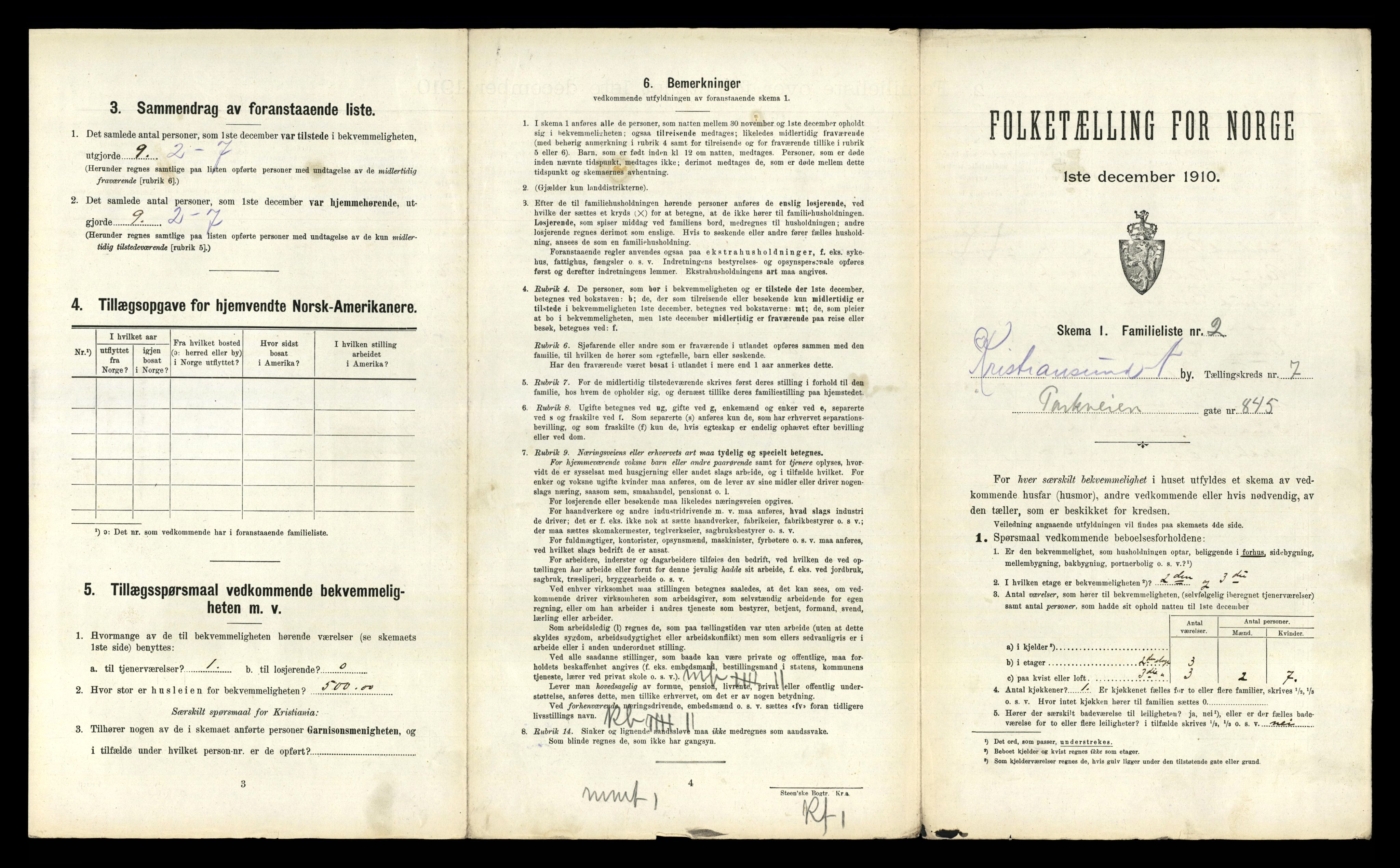 RA, 1910 census for Kristiansund, 1910, p. 1515