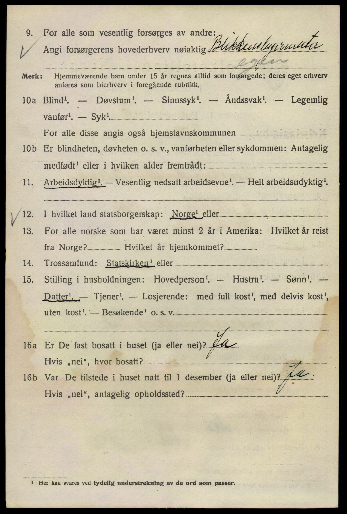 SAO, 1920 census for Kristiania, 1920, p. 658868