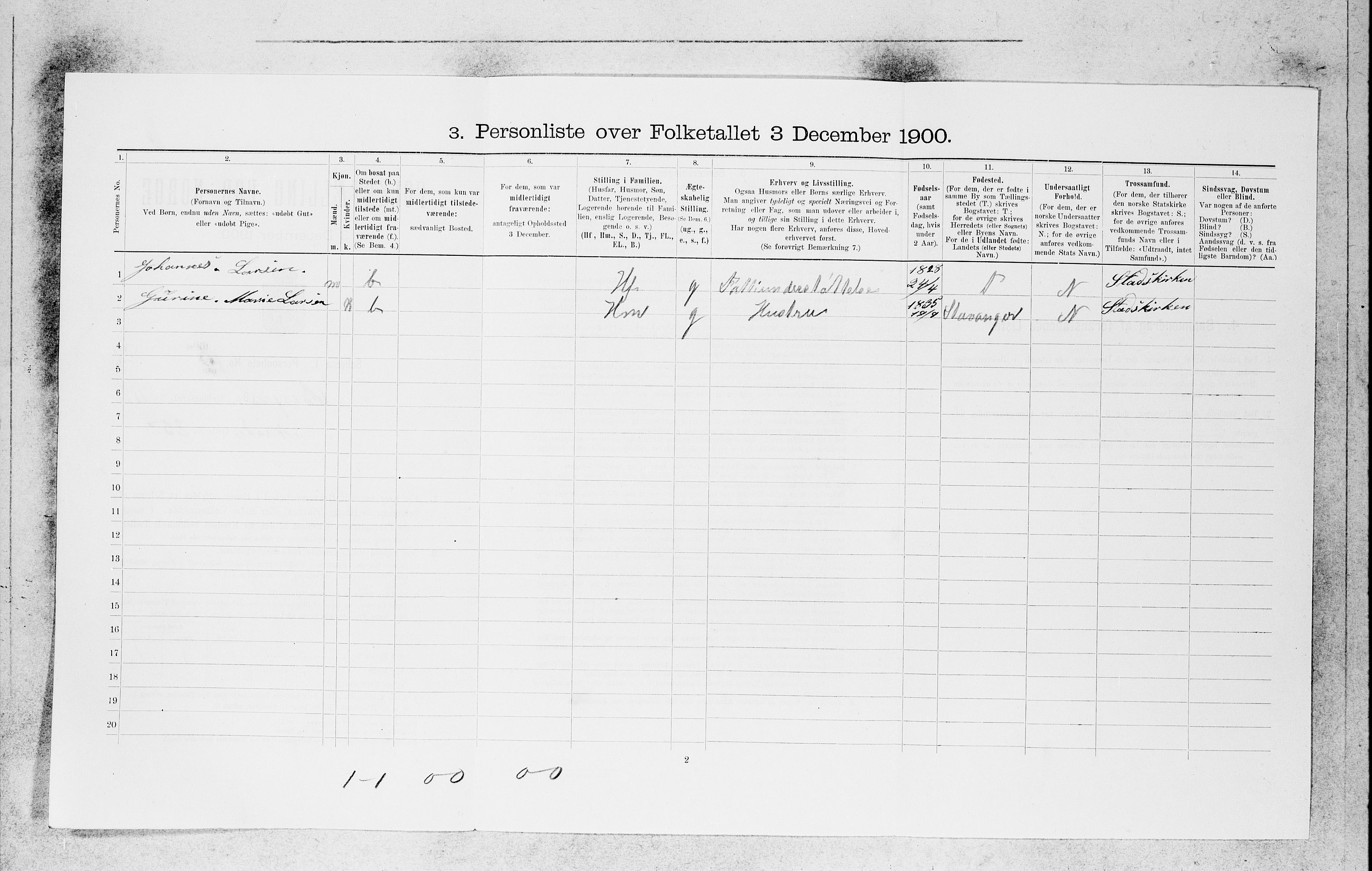 SAB, 1900 census for Bergen, 1900, p. 24566
