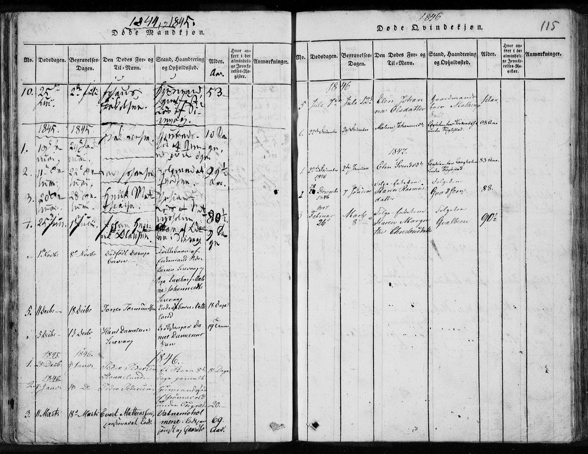 Eigersund sokneprestkontor, SAST/A-101807/S08/L0008: Parish register (official) no. A 8, 1816-1847, p. 115