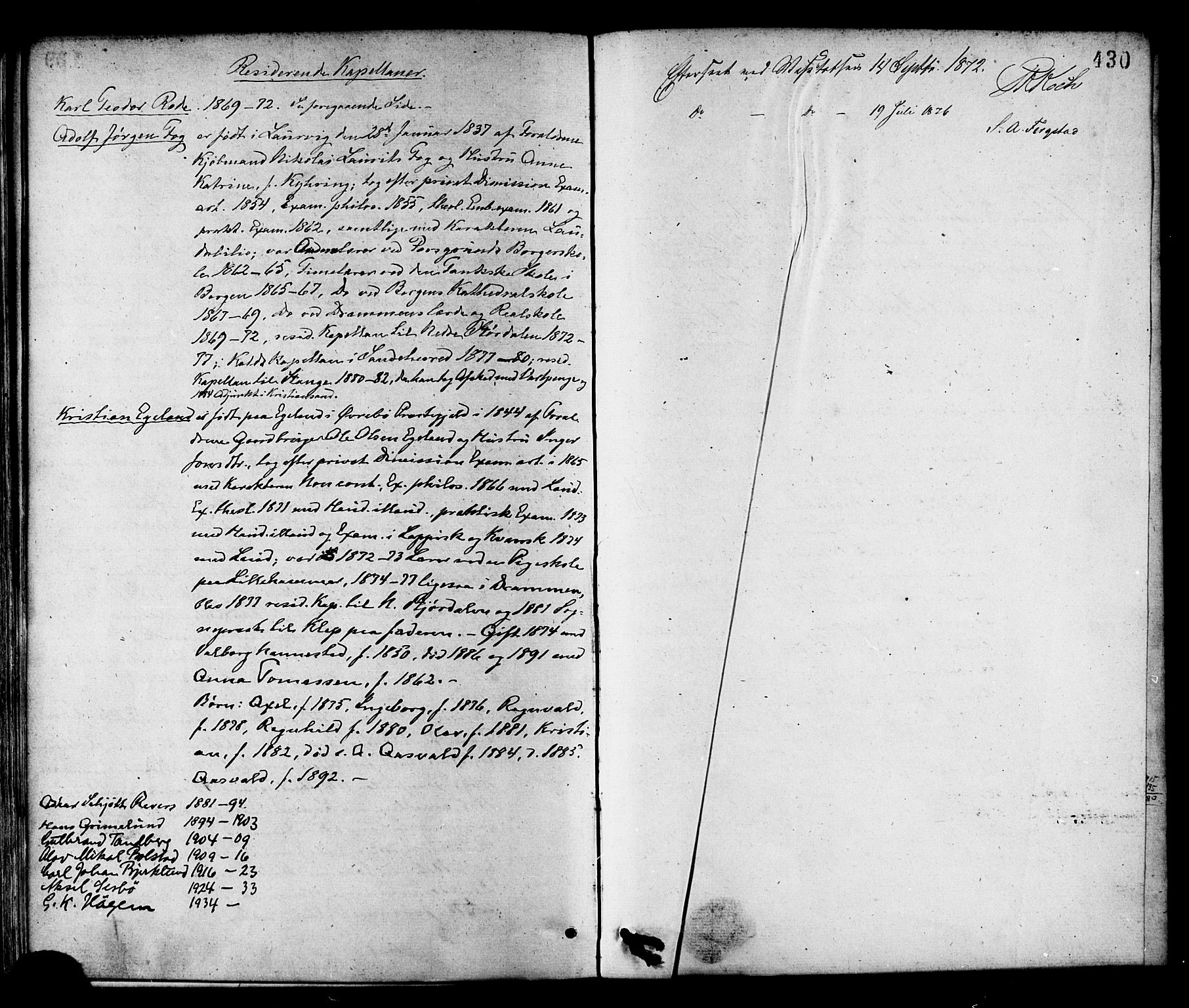 Ministerialprotokoller, klokkerbøker og fødselsregistre - Nord-Trøndelag, SAT/A-1458/709/L0076: Parish register (official) no. 709A16, 1871-1879, p. 430
