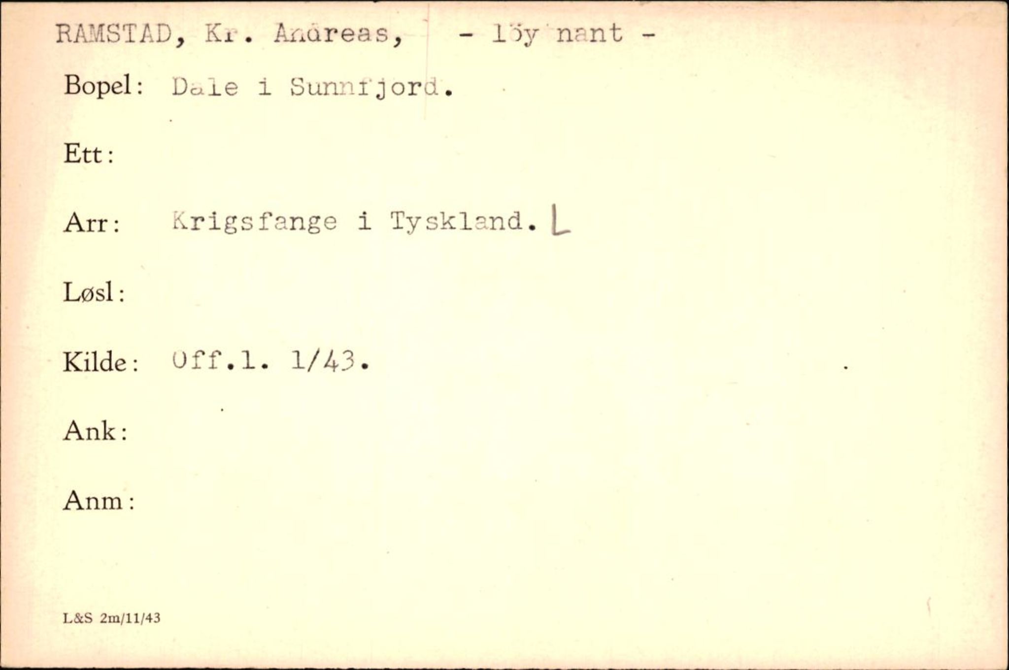 Forsvaret, Forsvarets krigshistoriske avdeling, RA/RAFA-2017/Y/Yf/L0200: II-C-11-2102  -  Norske krigsfanger i Tyskland, 1940-1945, p. 841