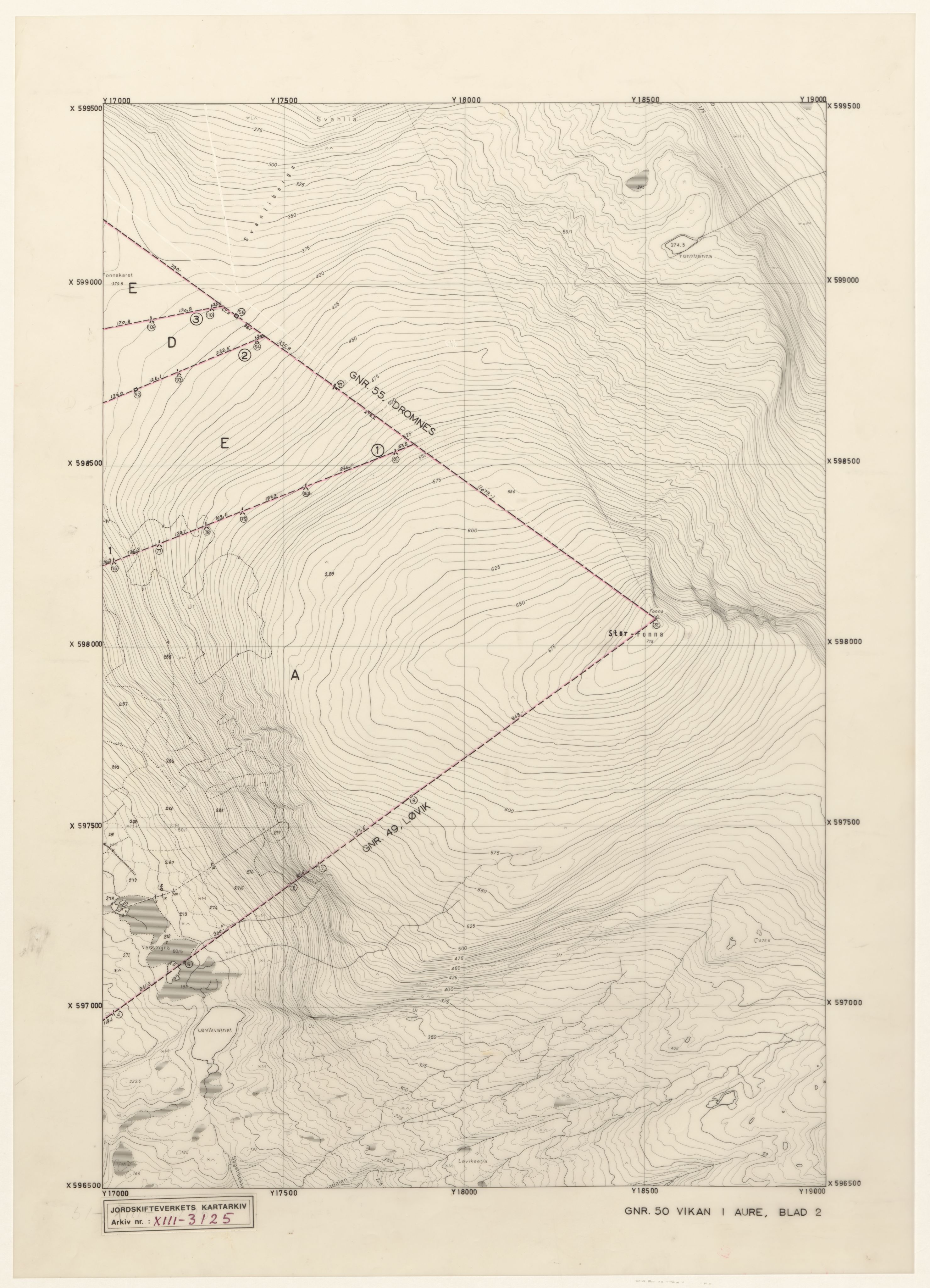 Jordskifteverkets kartarkiv, RA/S-3929/T, 1859-1988, p. 3948