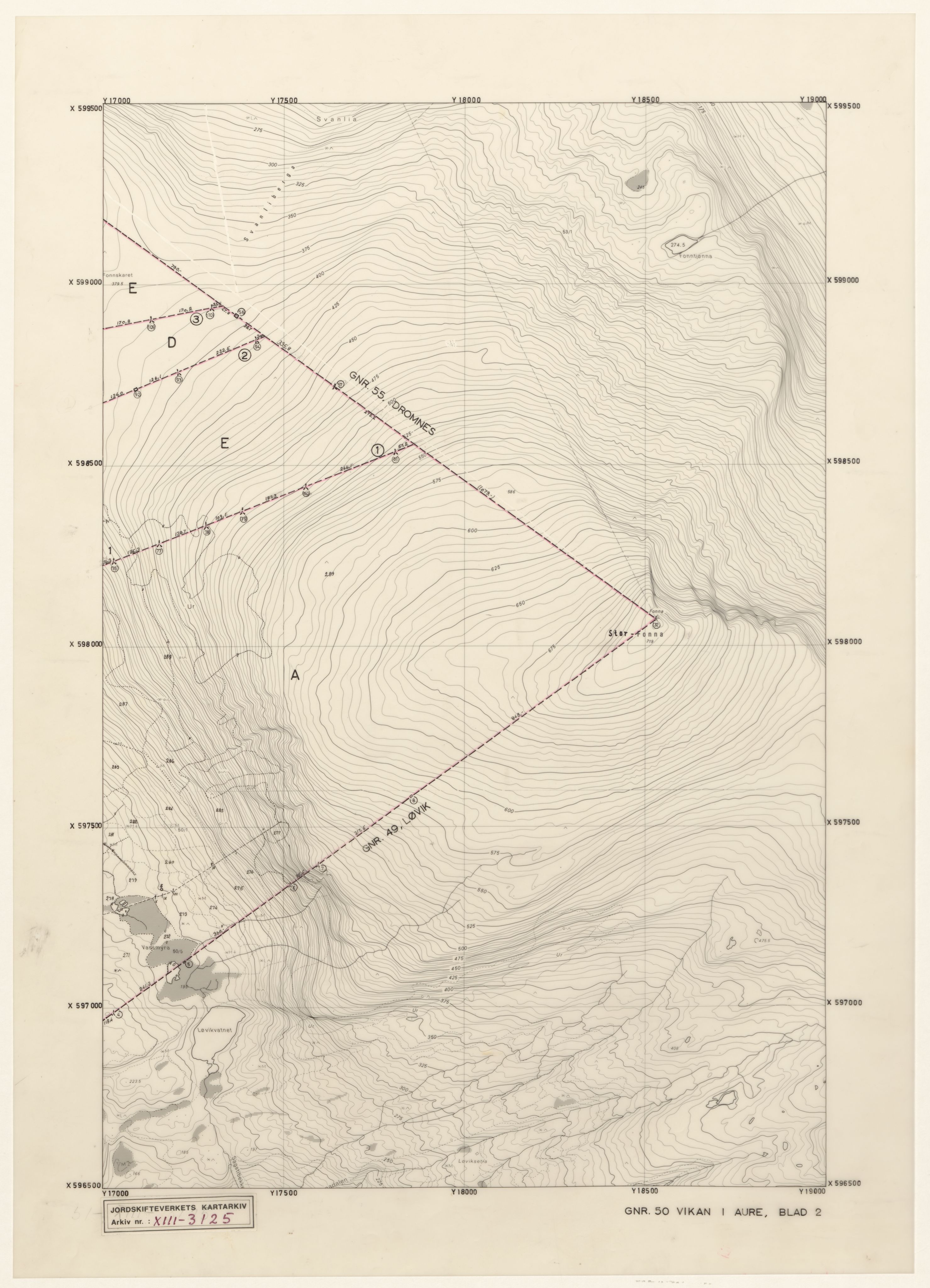 Jordskifteverkets kartarkiv, AV/RA-S-3929/T, 1859-1988, p. 3948