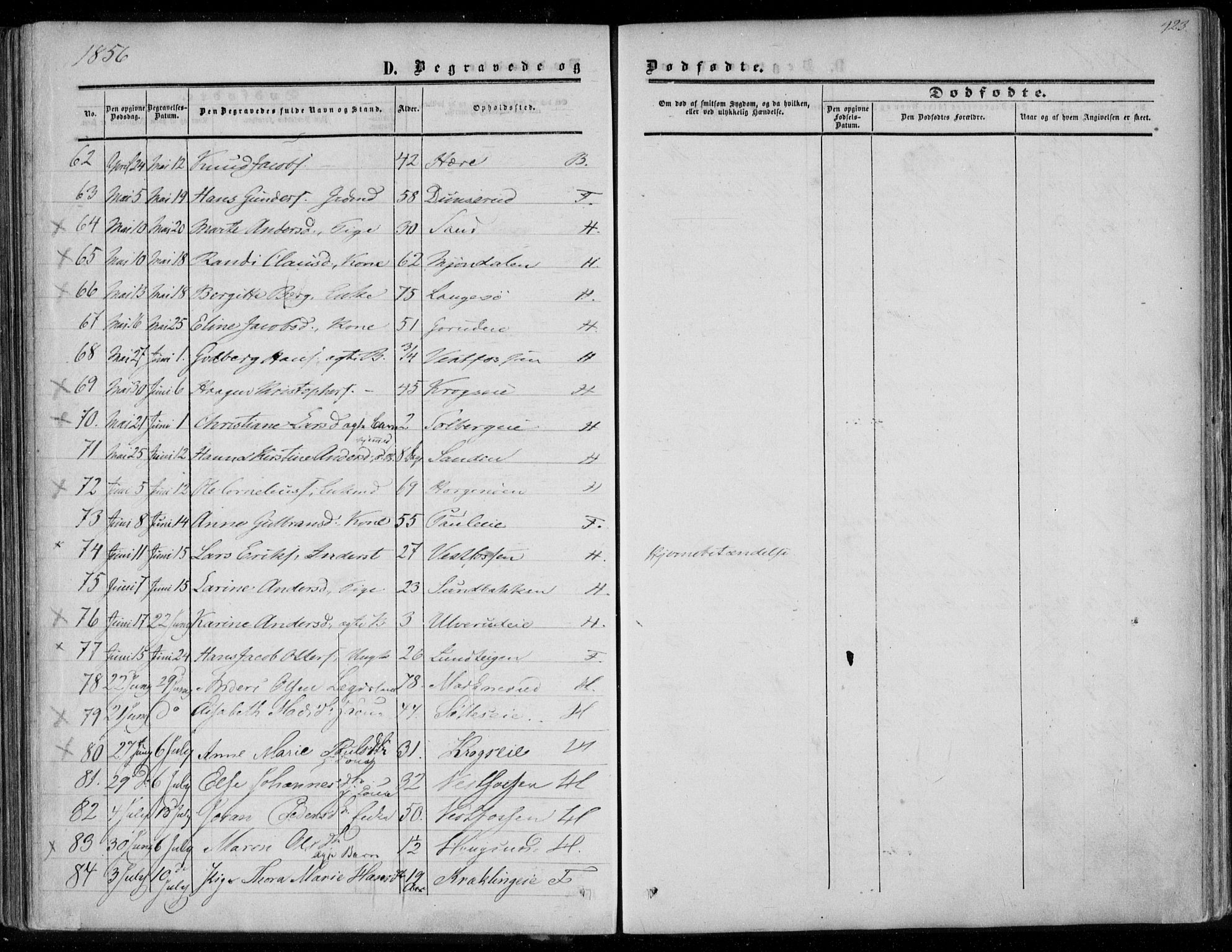 Eiker kirkebøker, SAKO/A-4/F/Fa/L0015b: Parish register (official) no. I 15B, 1854-1860, p. 423