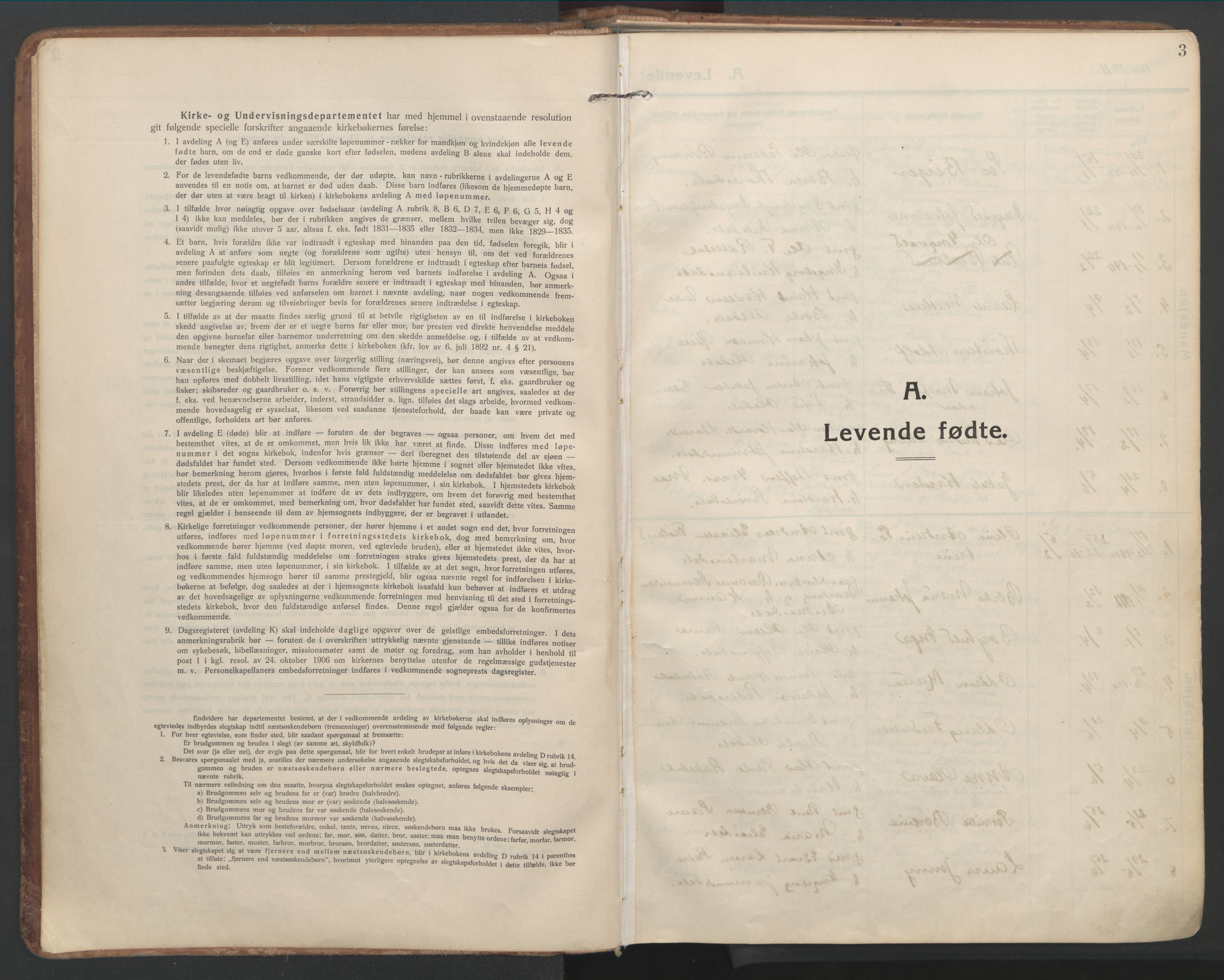 Ministerialprotokoller, klokkerbøker og fødselsregistre - Møre og Romsdal, SAT/A-1454/515/L0212: Parish register (official) no. 515A08, 1911-1935, p. 3