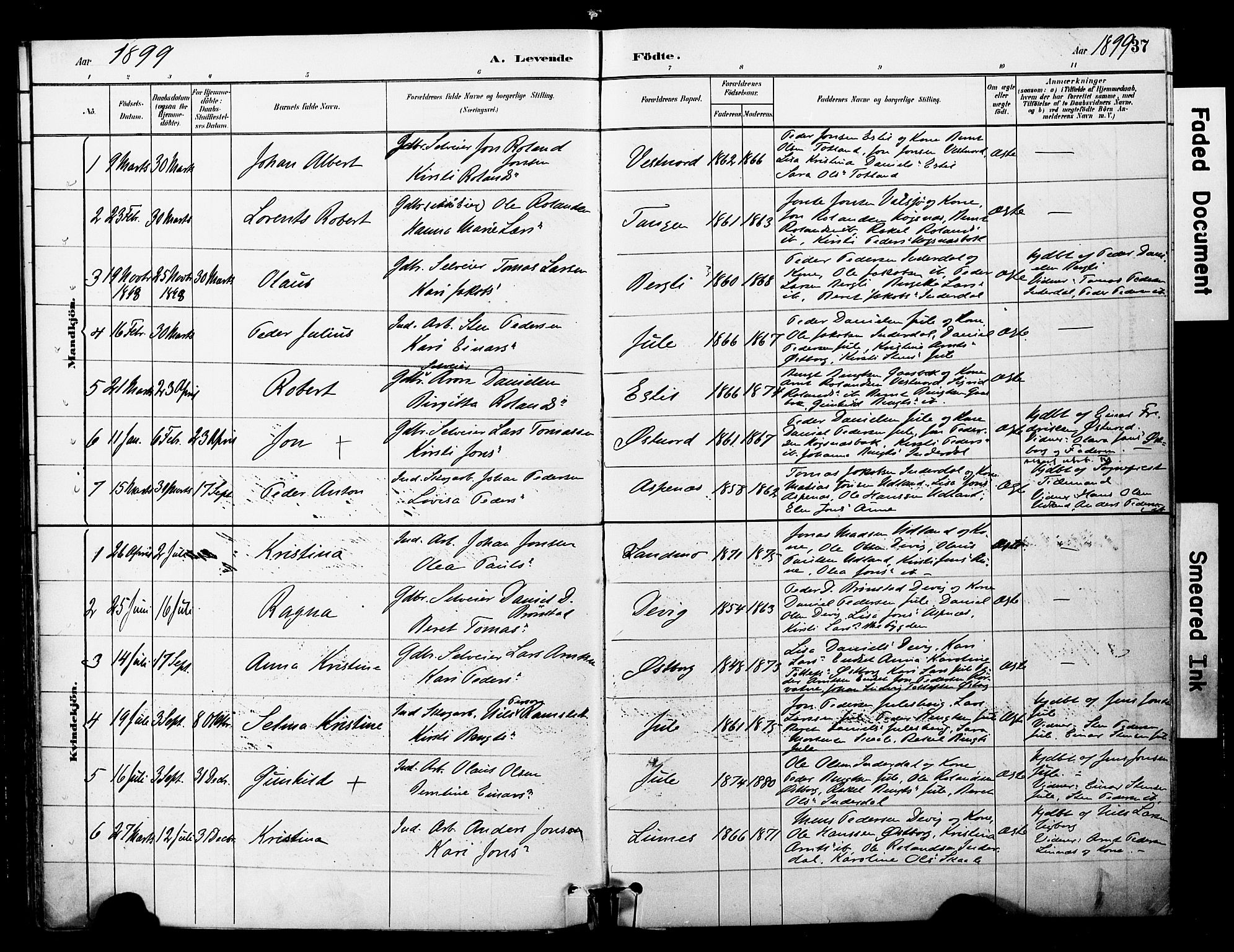 Ministerialprotokoller, klokkerbøker og fødselsregistre - Nord-Trøndelag, SAT/A-1458/757/L0505: Parish register (official) no. 757A01, 1882-1904, p. 37