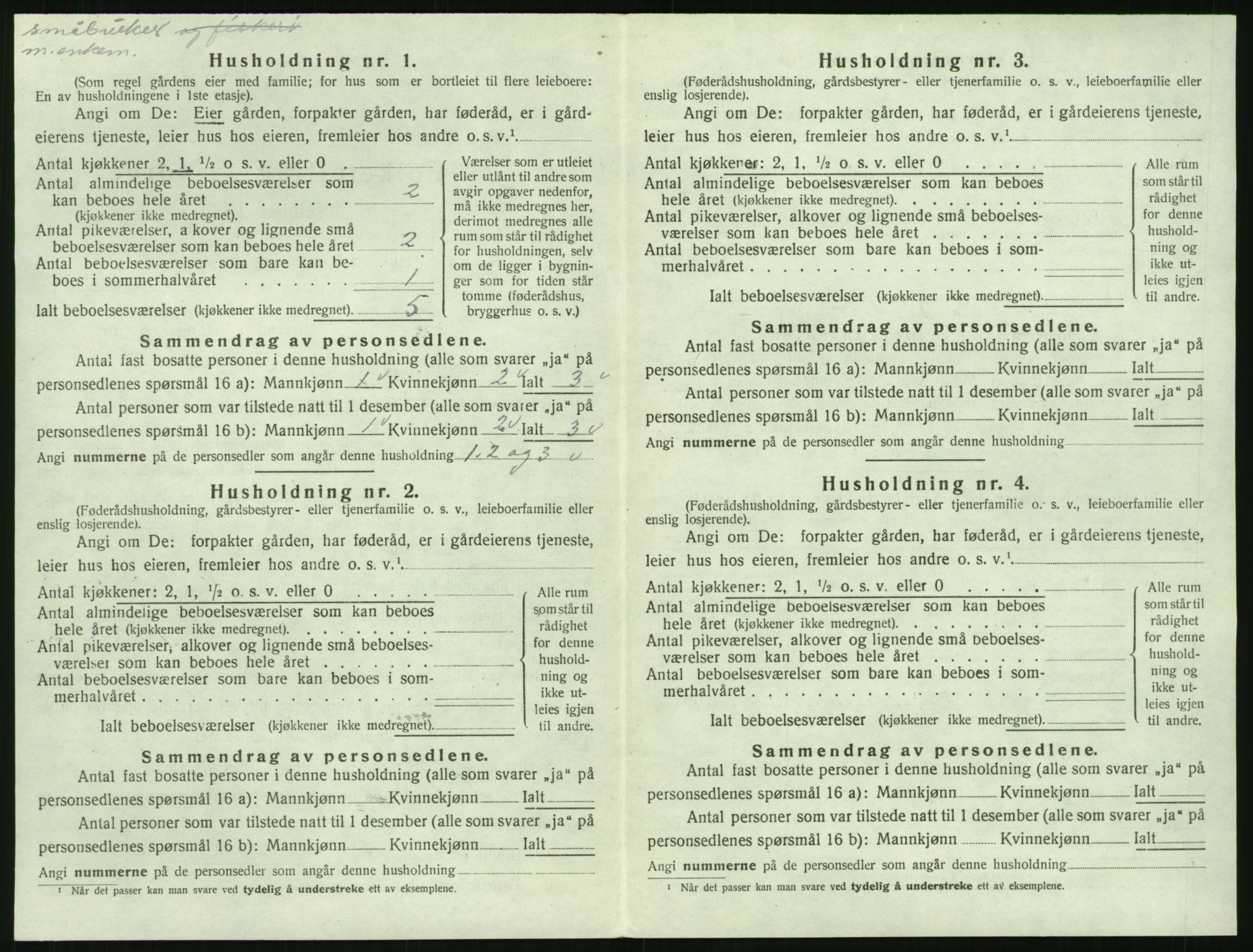 SAK, 1920 census for Eide, 1920, p. 229