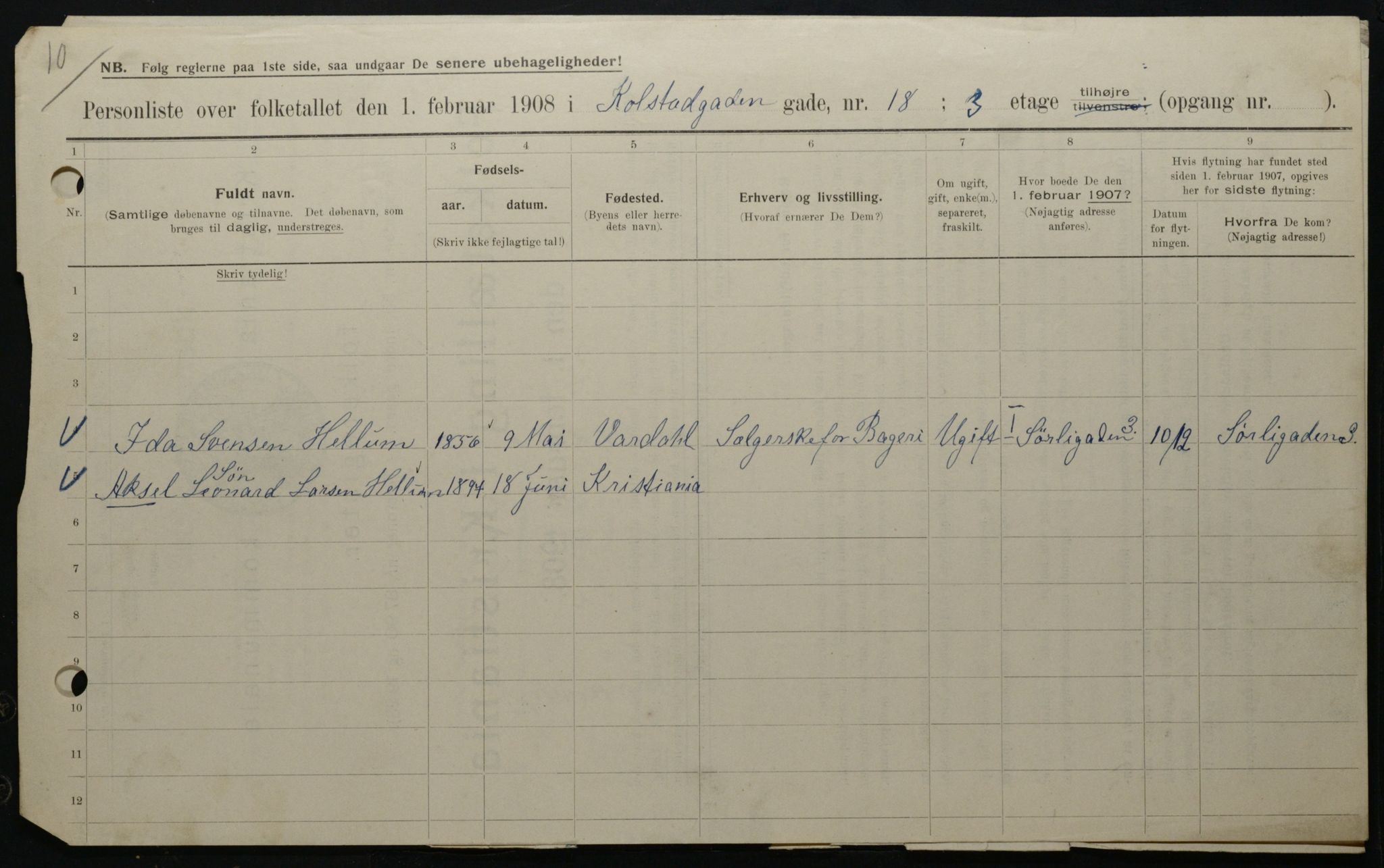 OBA, Municipal Census 1908 for Kristiania, 1908, p. 46879