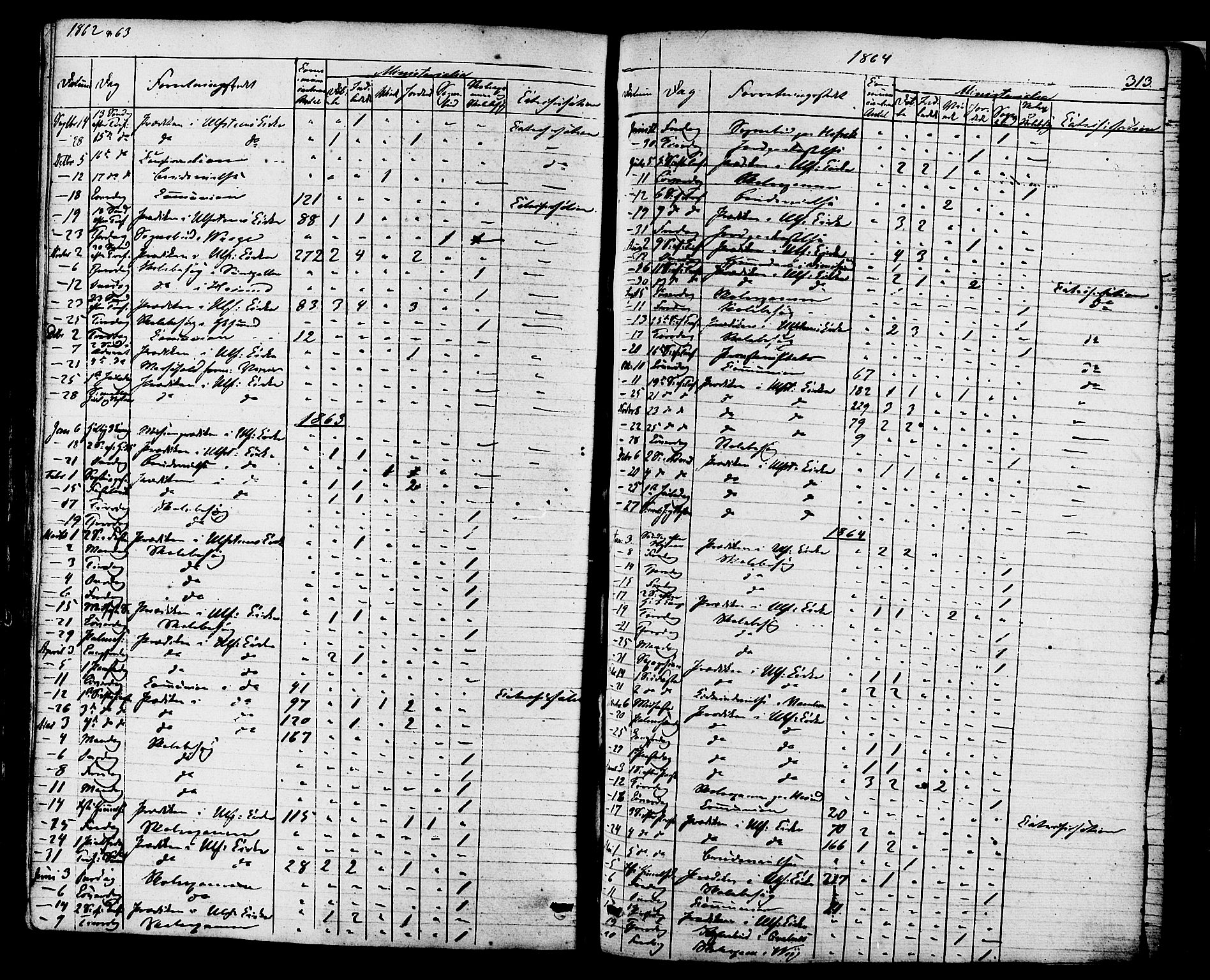 Ministerialprotokoller, klokkerbøker og fødselsregistre - Møre og Romsdal, AV/SAT-A-1454/509/L0105: Parish register (official) no. 509A03, 1848-1882, p. 313