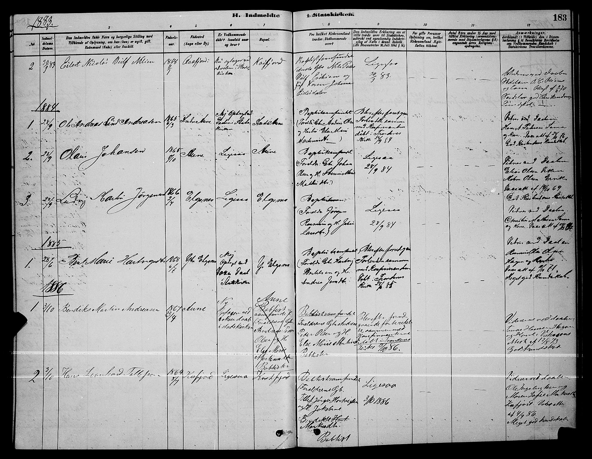 Trondenes sokneprestkontor, SATØ/S-1319/H/Hb/L0010klokker: Parish register (copy) no. 10, 1878-1890, p. 183